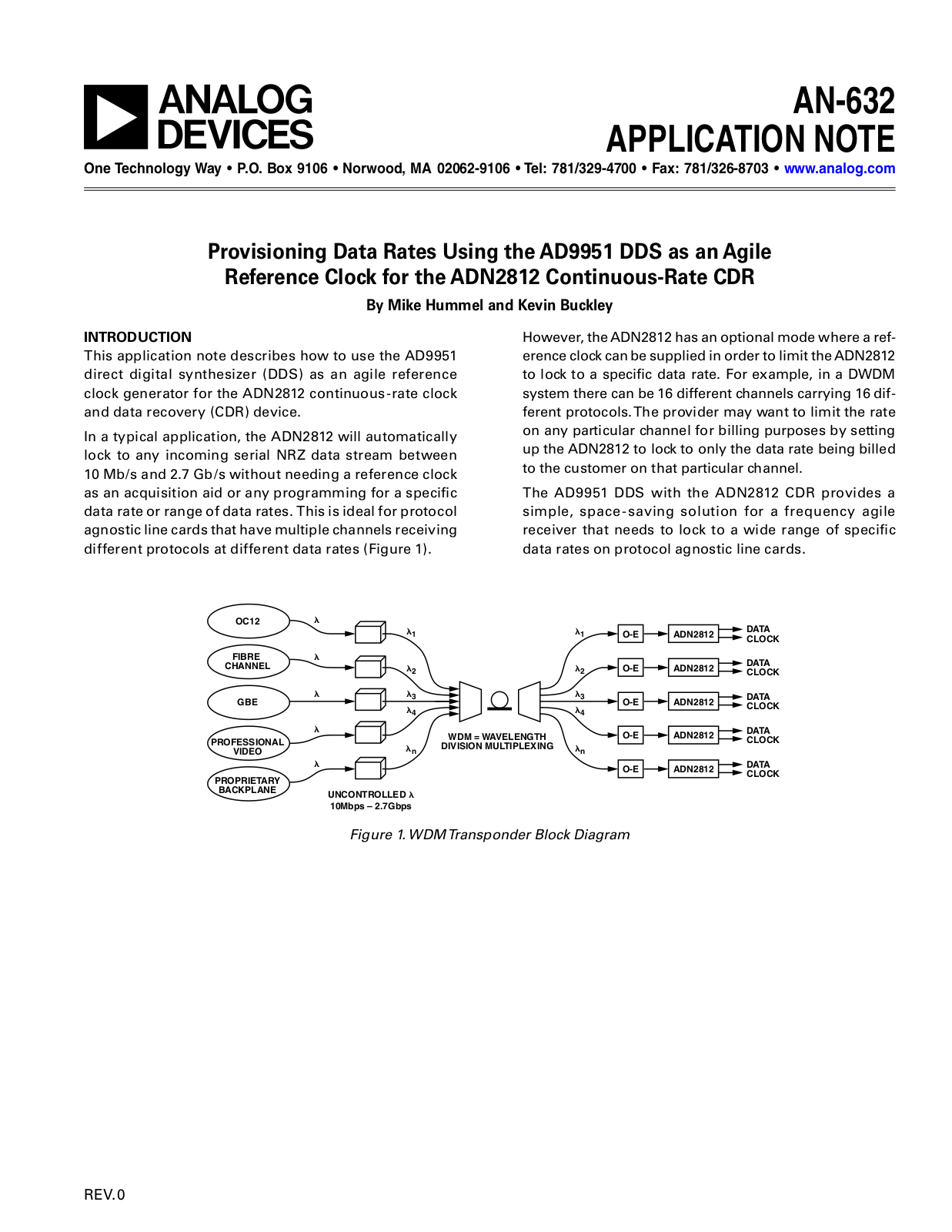 Analog Devices AN-632 Application Notes