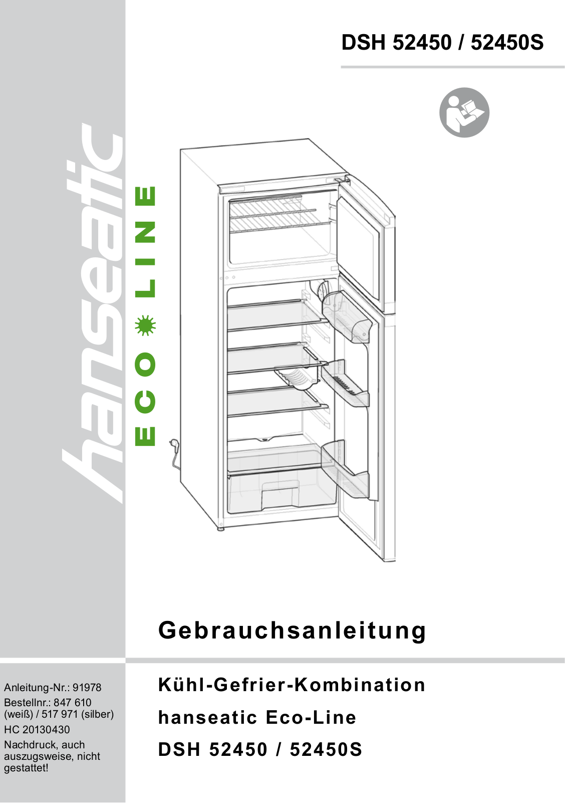 Hanseatic DSH-52450, DSH-52450S User Manual