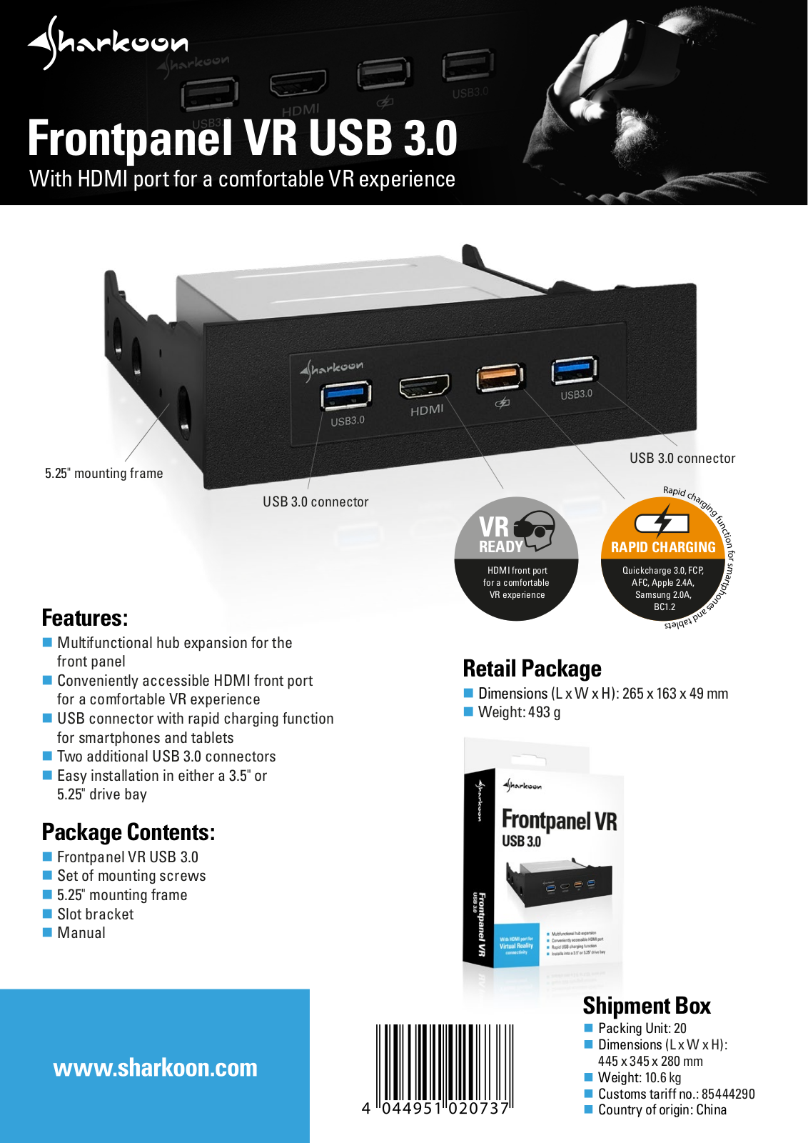 Sharkoon VR USB 3.0 User Manual