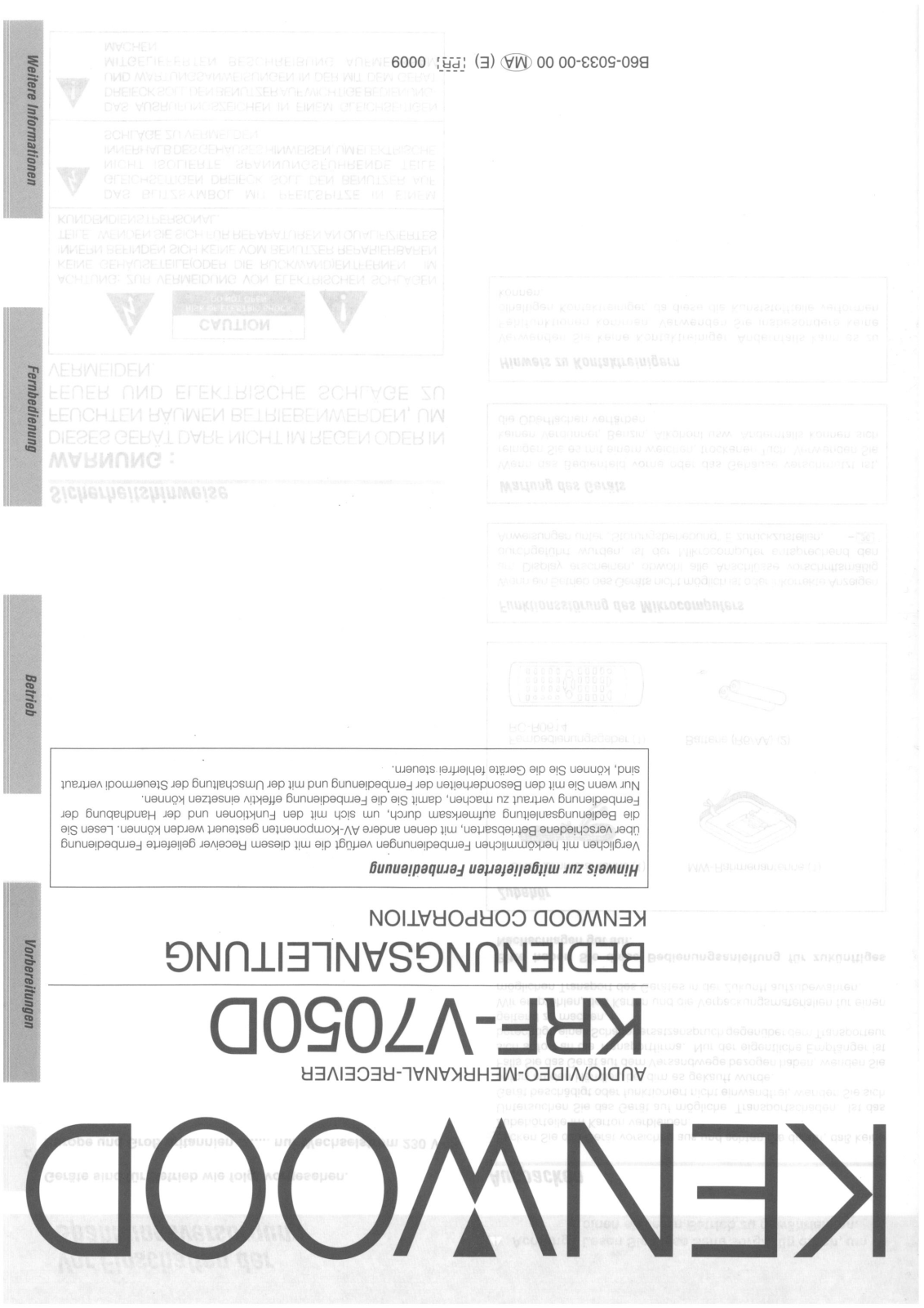 Kenwood KRF-V7050D User Manual