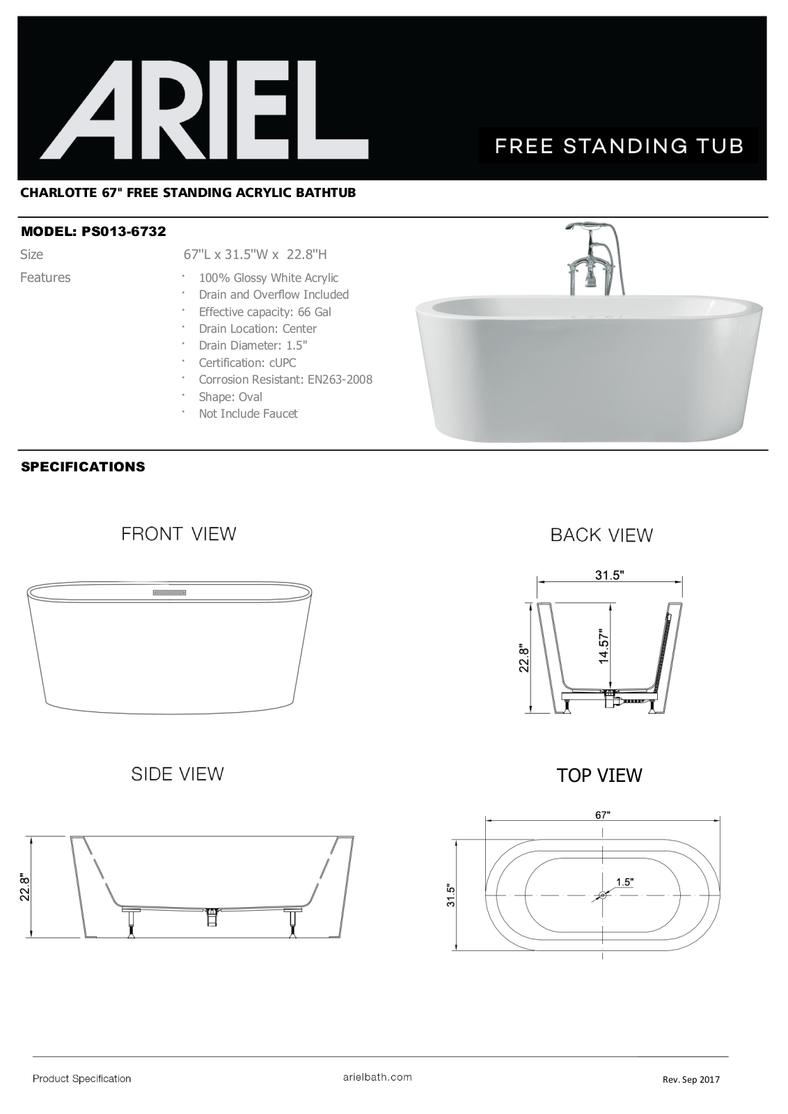 Ariel Bath ZZB1347 Installation & Assembly - ManualMachine.com