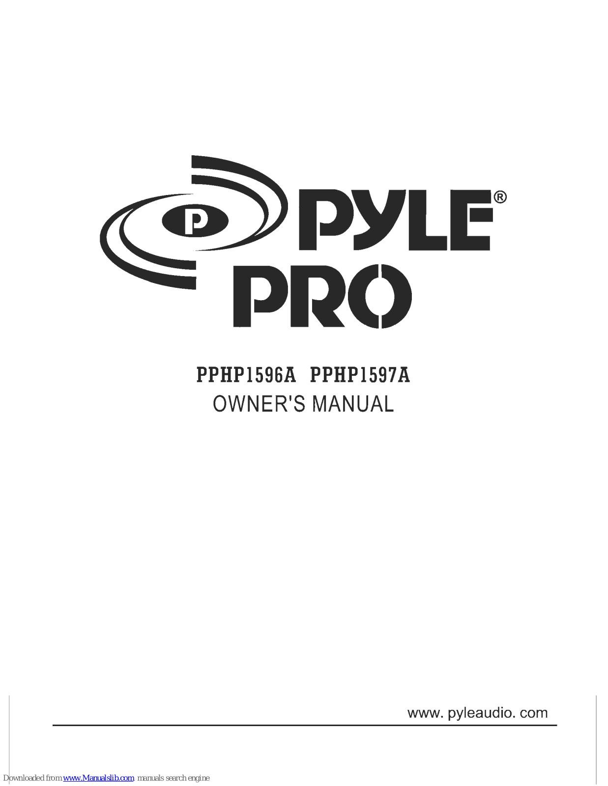 Pyle Pro PPHP1596A, PPHP1597A Owner's Manual