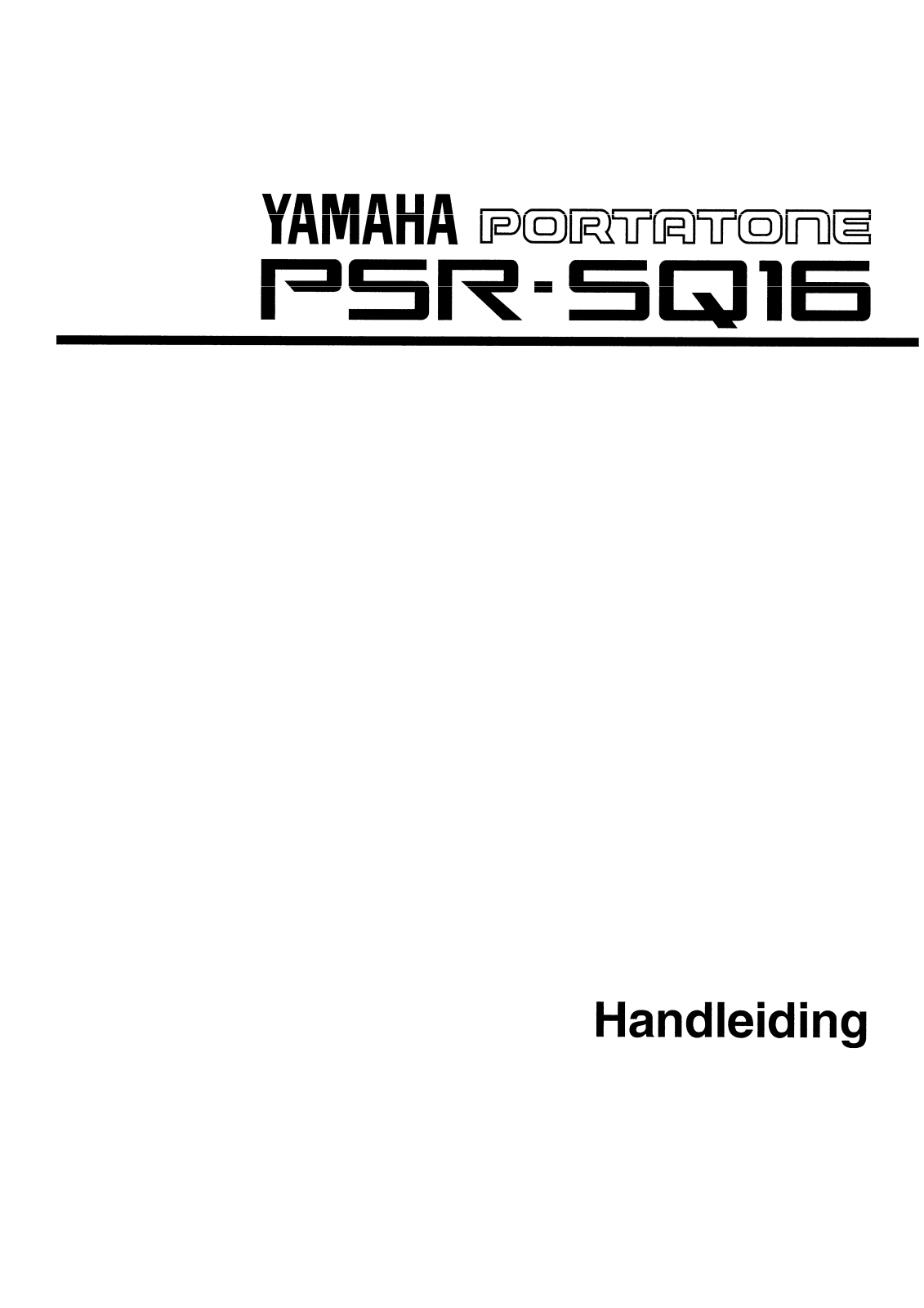 Yamaha PSR-SQ16 User Manual