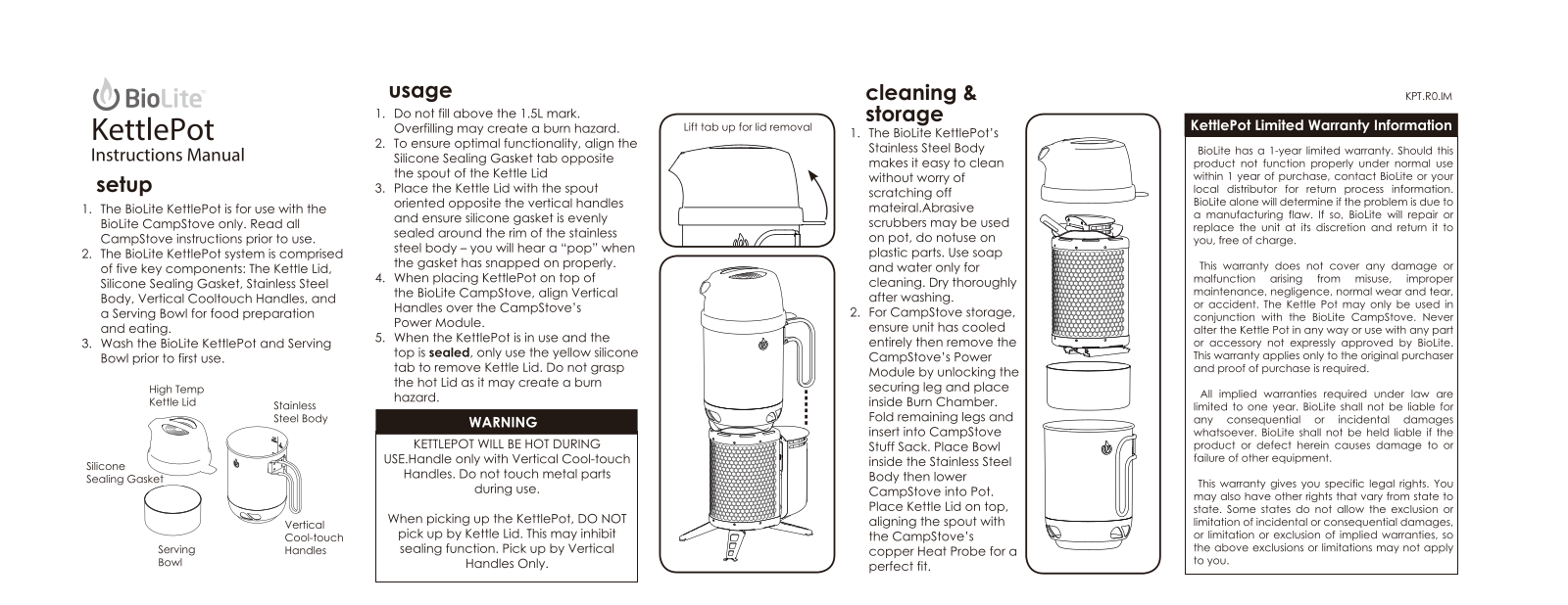 BioLite Kettle Pot User guide