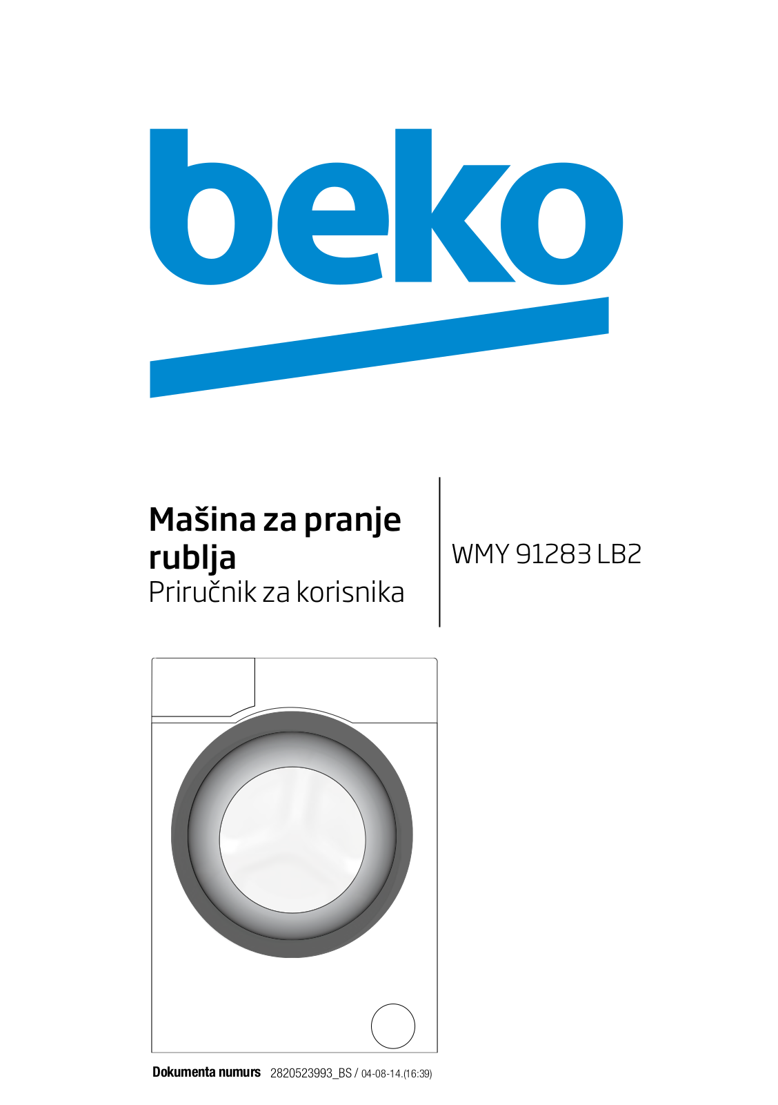 Beko WMY 91283 LB2 User manual