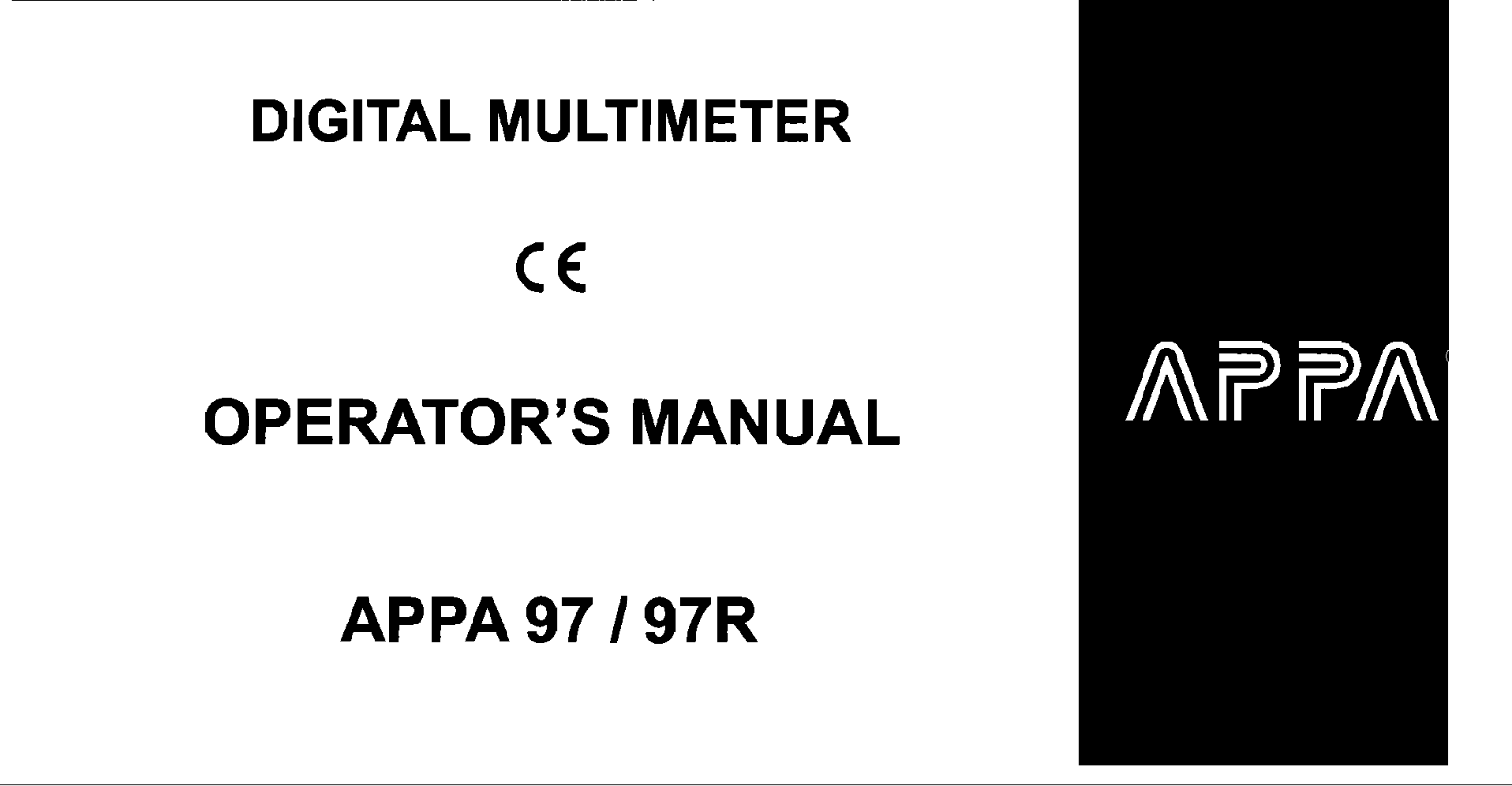 APPA 97, 97R User guide - ManualMachine.com