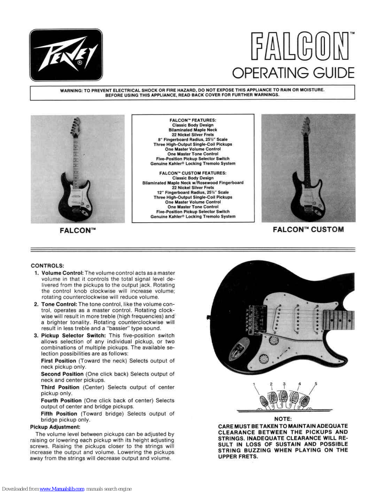 Peavey Falcon Custom User Manual