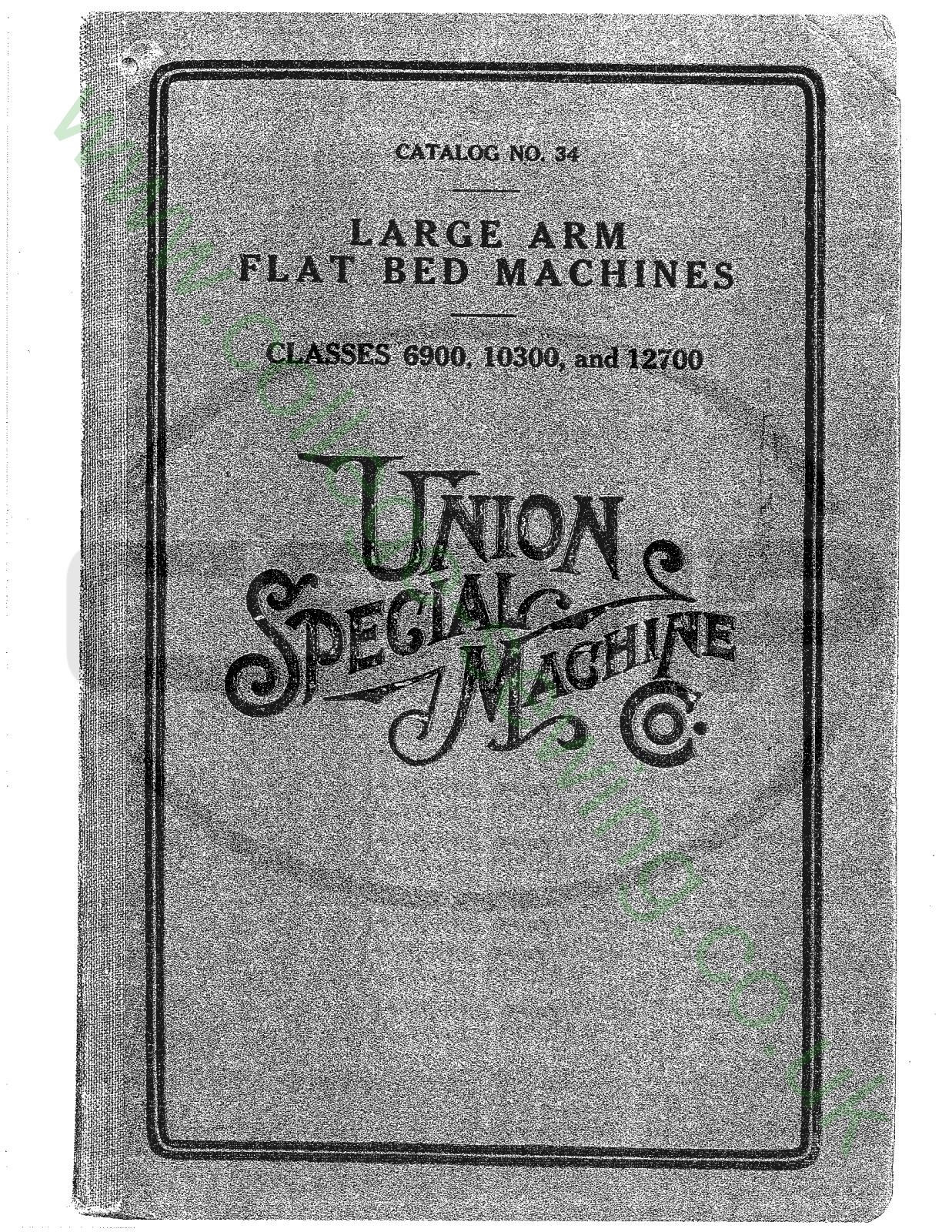 Union Special 34 Parts Book