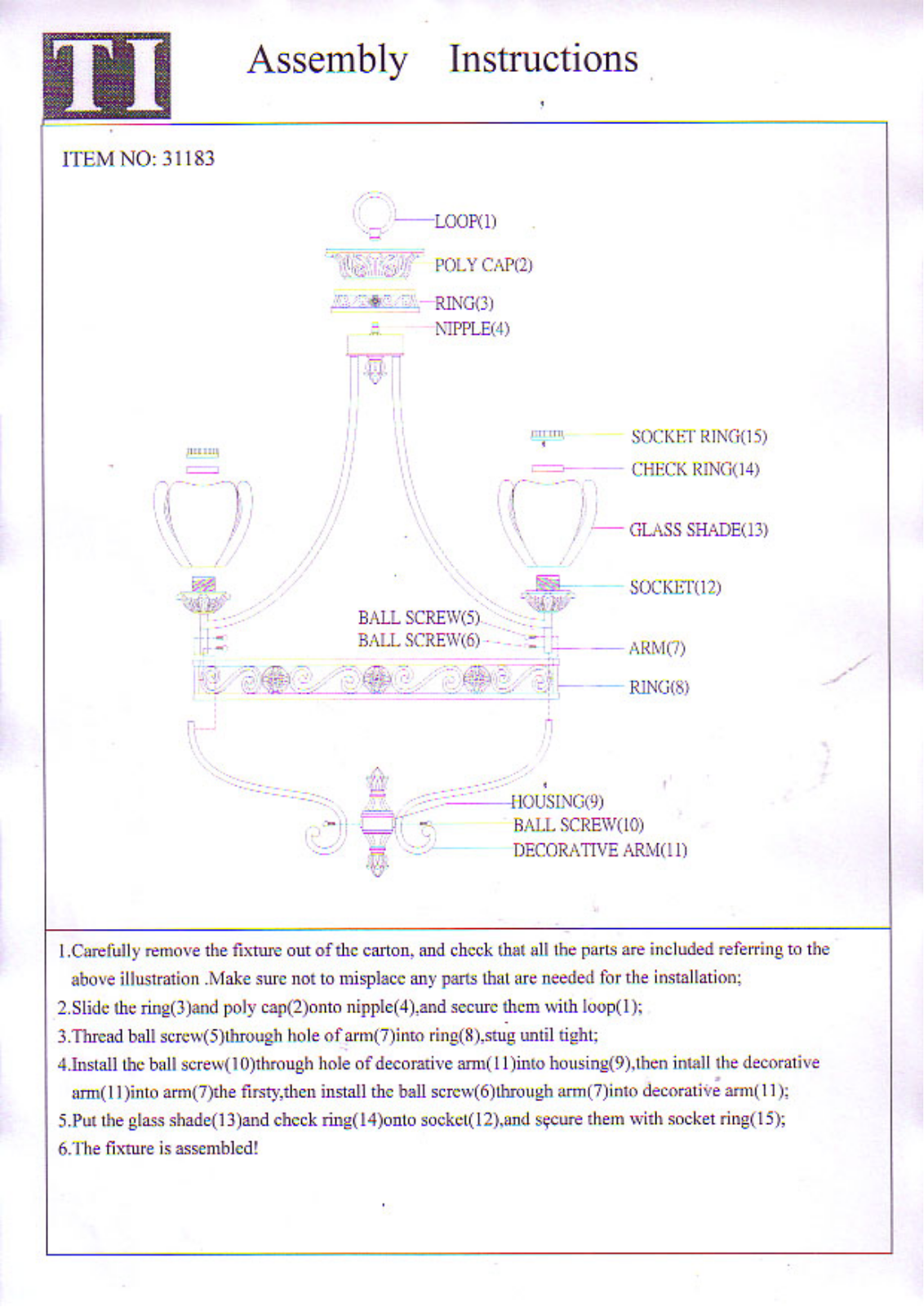 Triarch 31183 User Manual