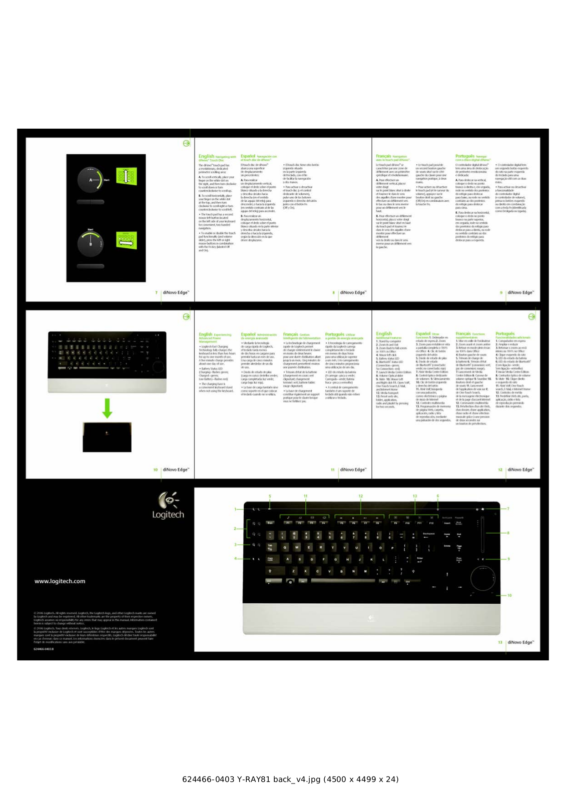 Logitech 202343 Manual Back