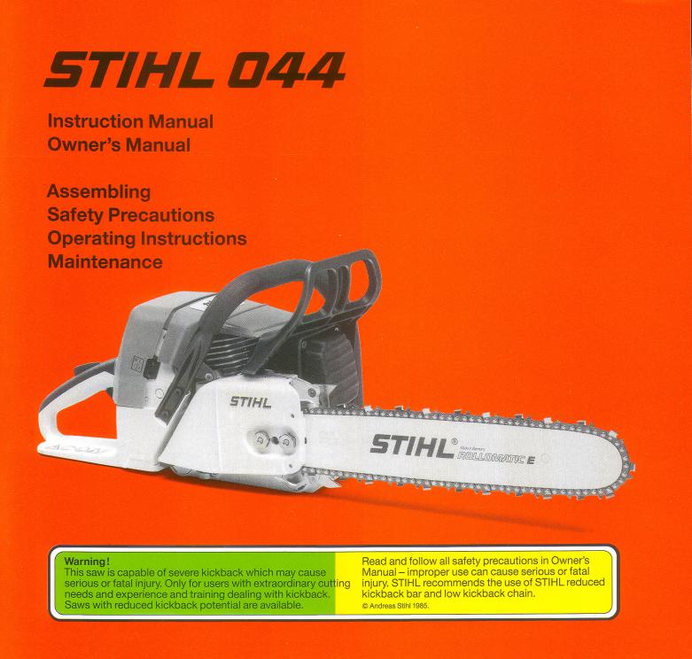 STIHL 044 Owner's Manual