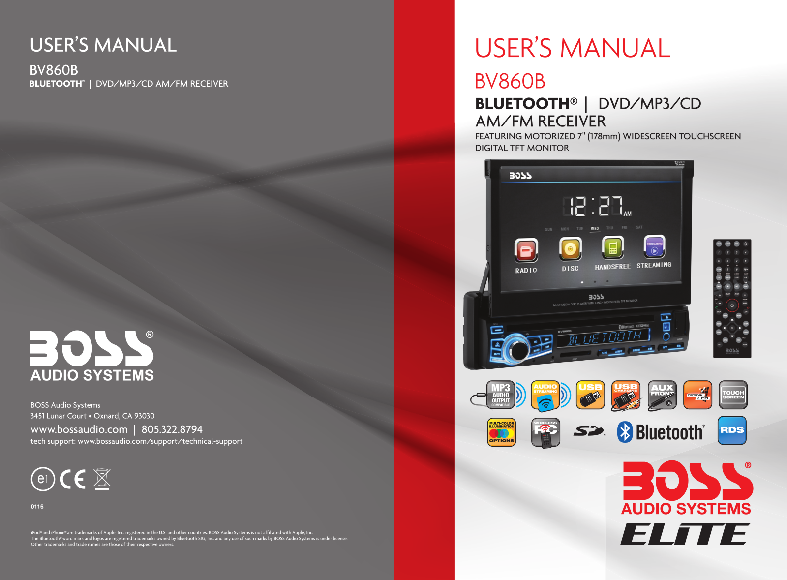 Boss Audio BV860B User Manual