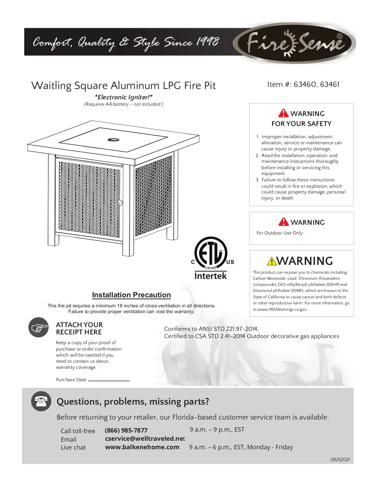 Fire Sense FRS10092 Users manual - ManualMachine.com