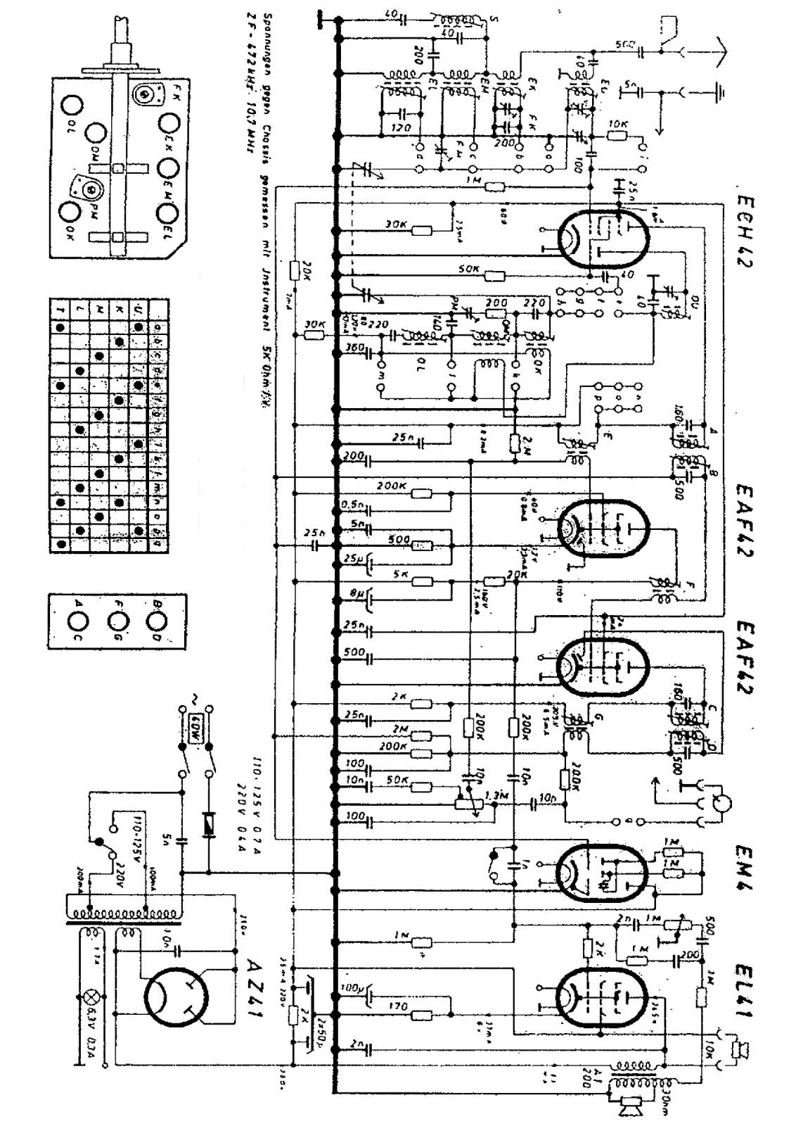 Telefunken AW-250-Violetta Schematic