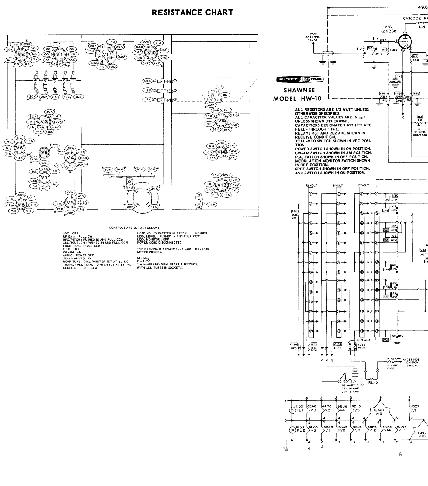 Heath Heathkit HW-10 Schematic Diagram