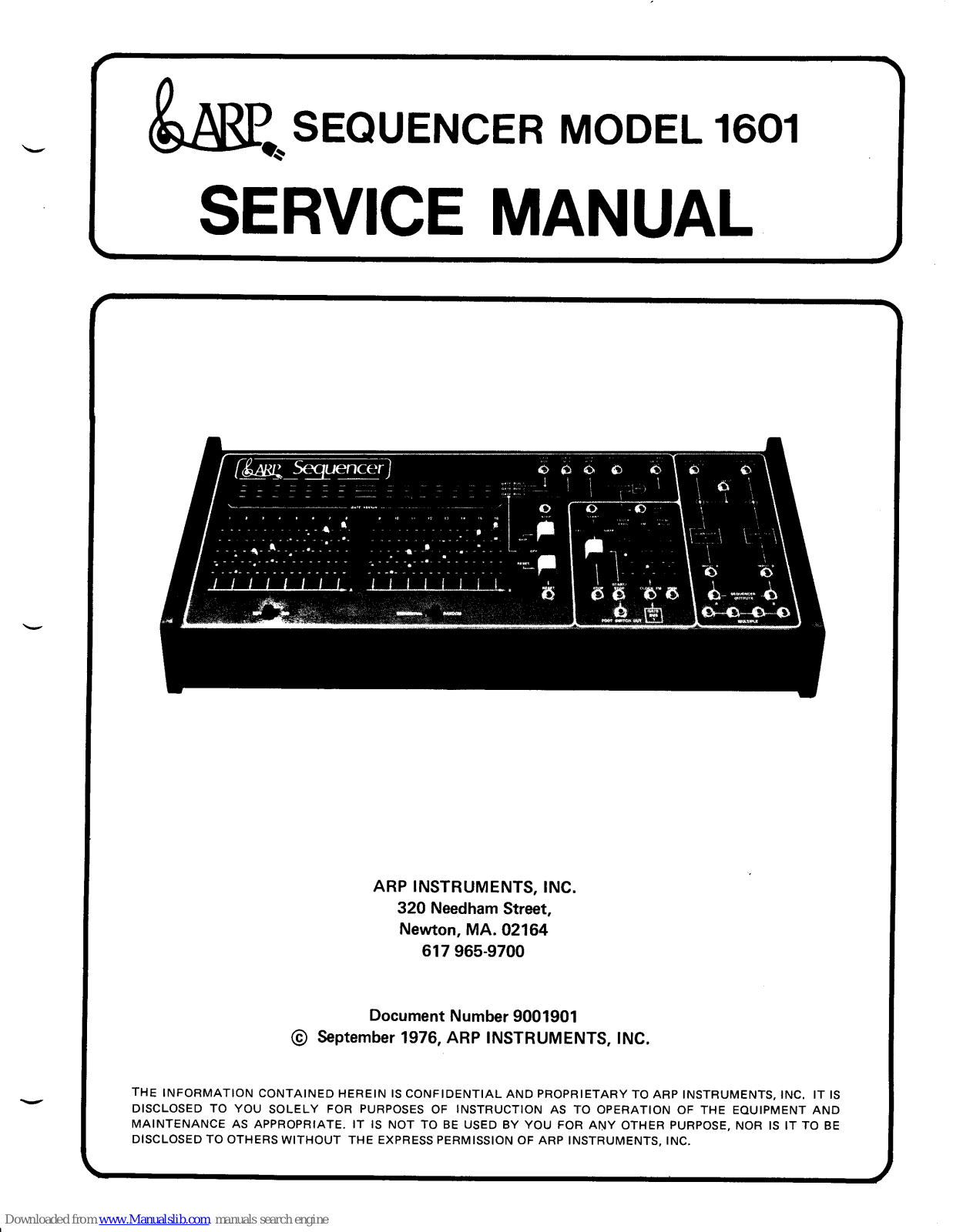 ARP 1601 Service Manual