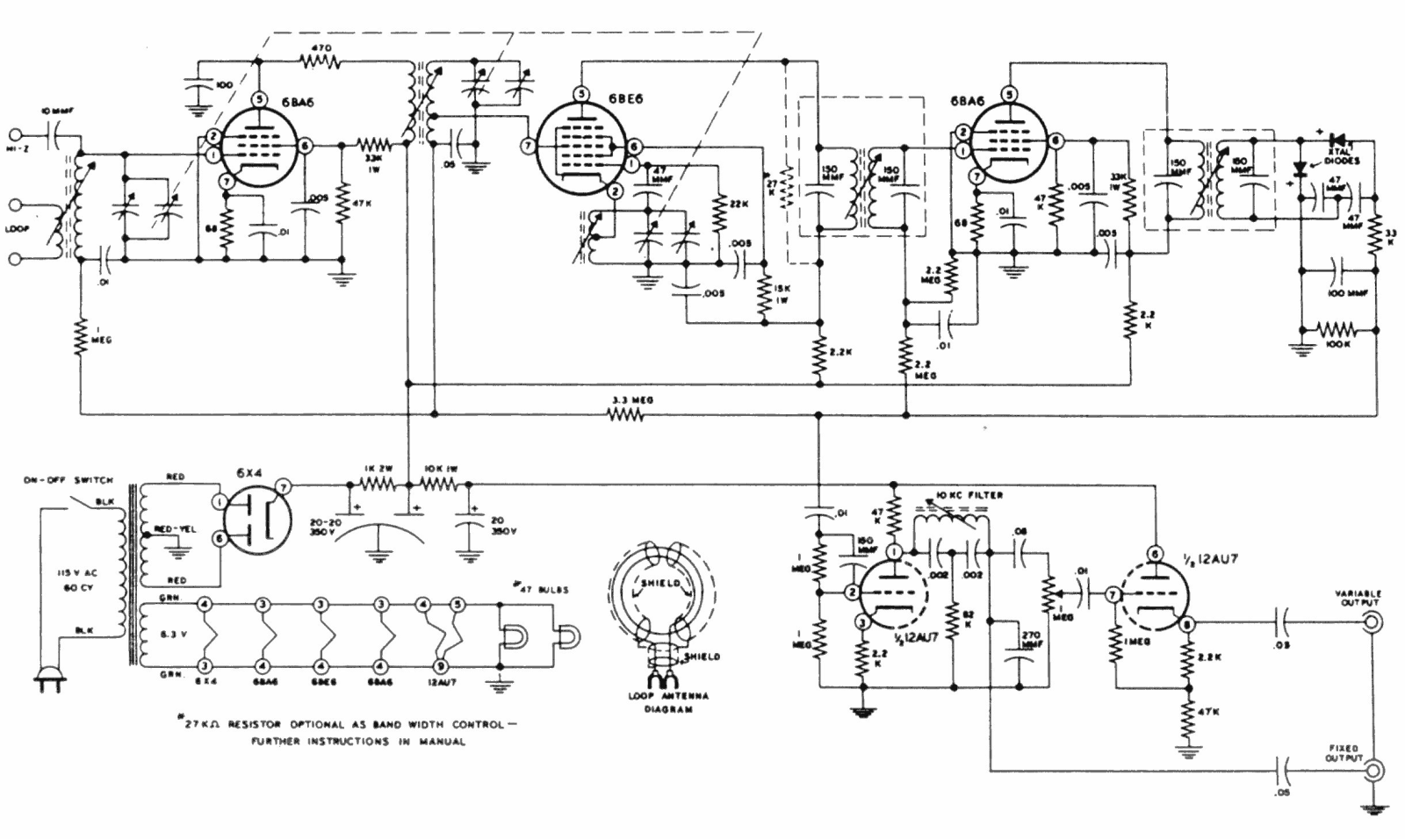 Heathkit BC-1A Schematic