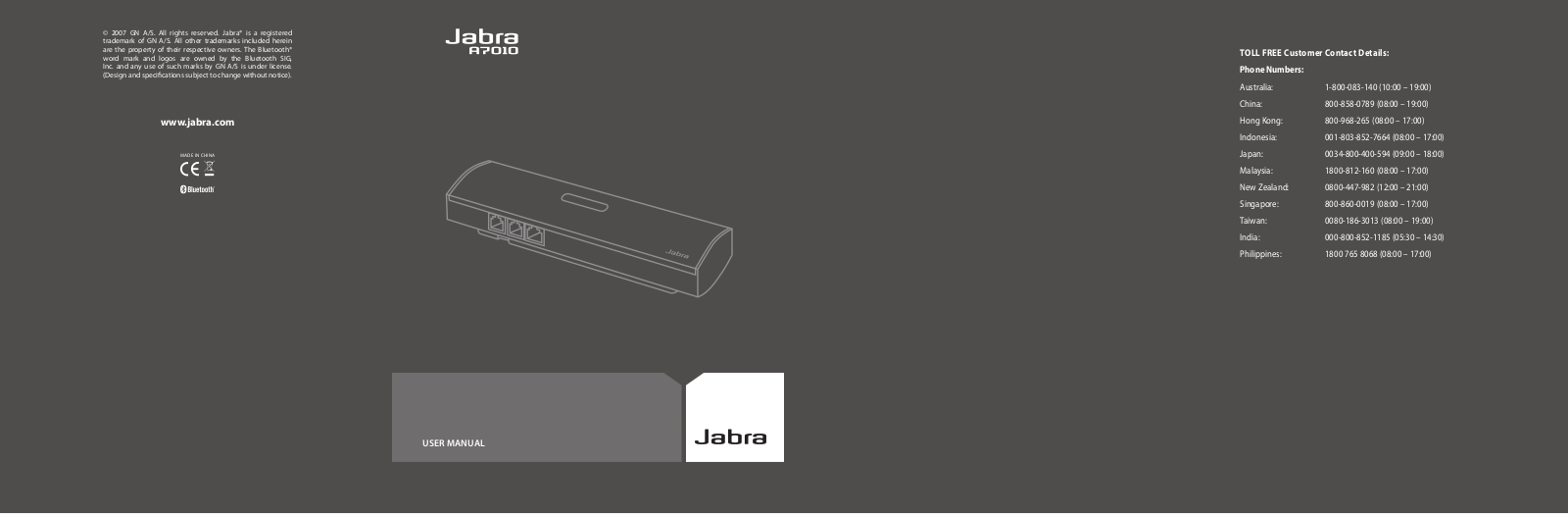 Jabra A7010 User Manual