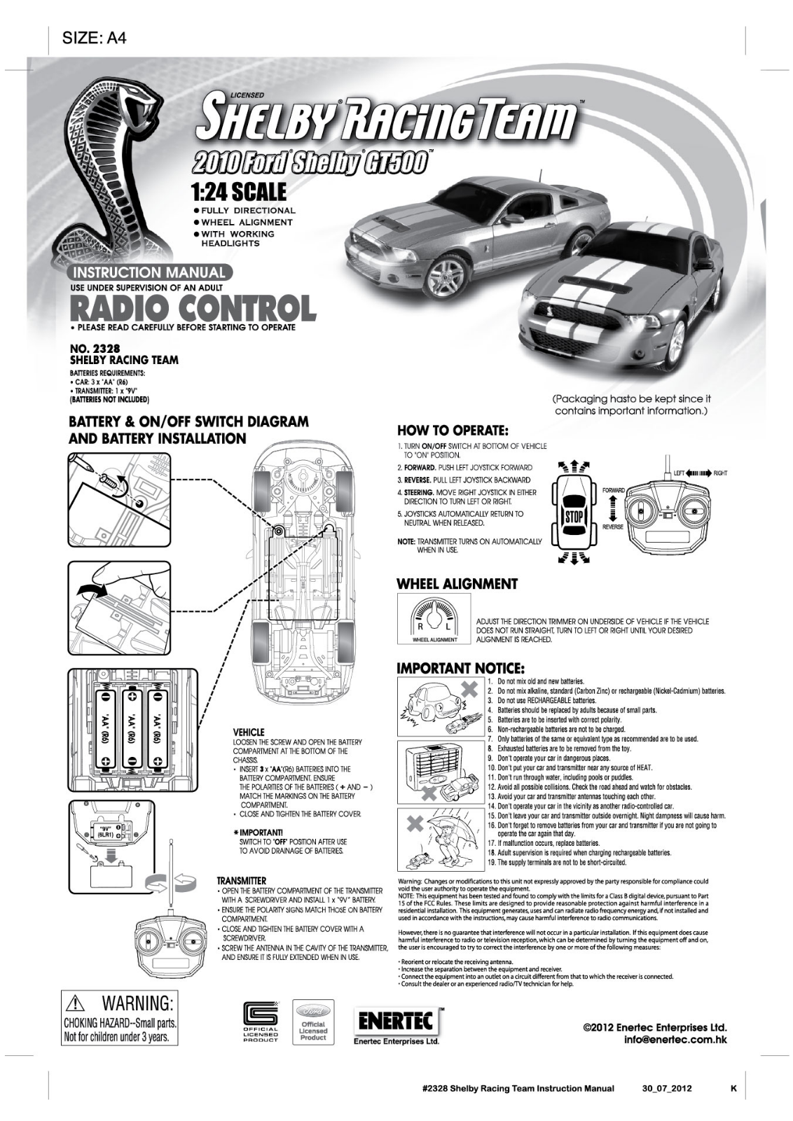 Enertec 2328TX 27 User Manual