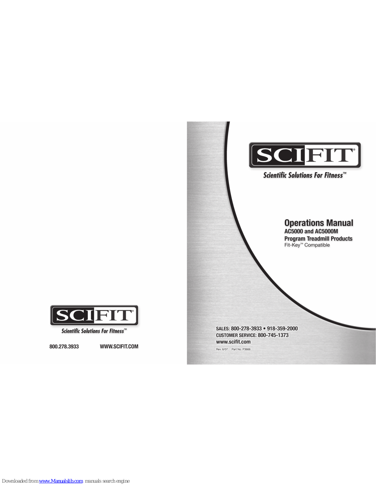 SCIFIT AC5000, AC5000M Operation Manual - ManualMachine.com
