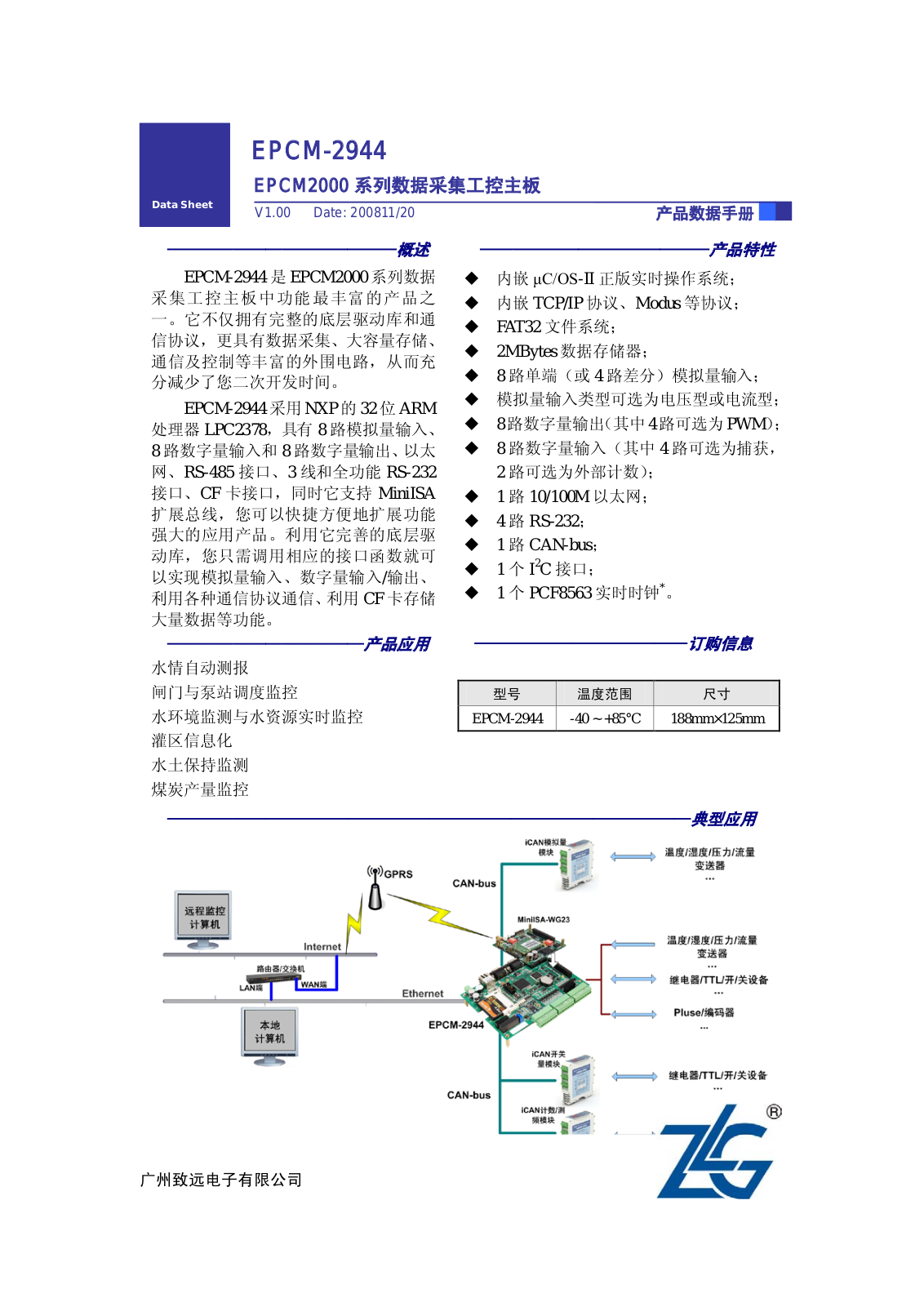 ZLG EPCM-2944 Data Sheet