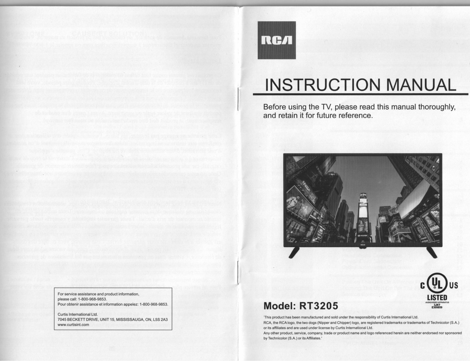 RCA RT3205 User Manual