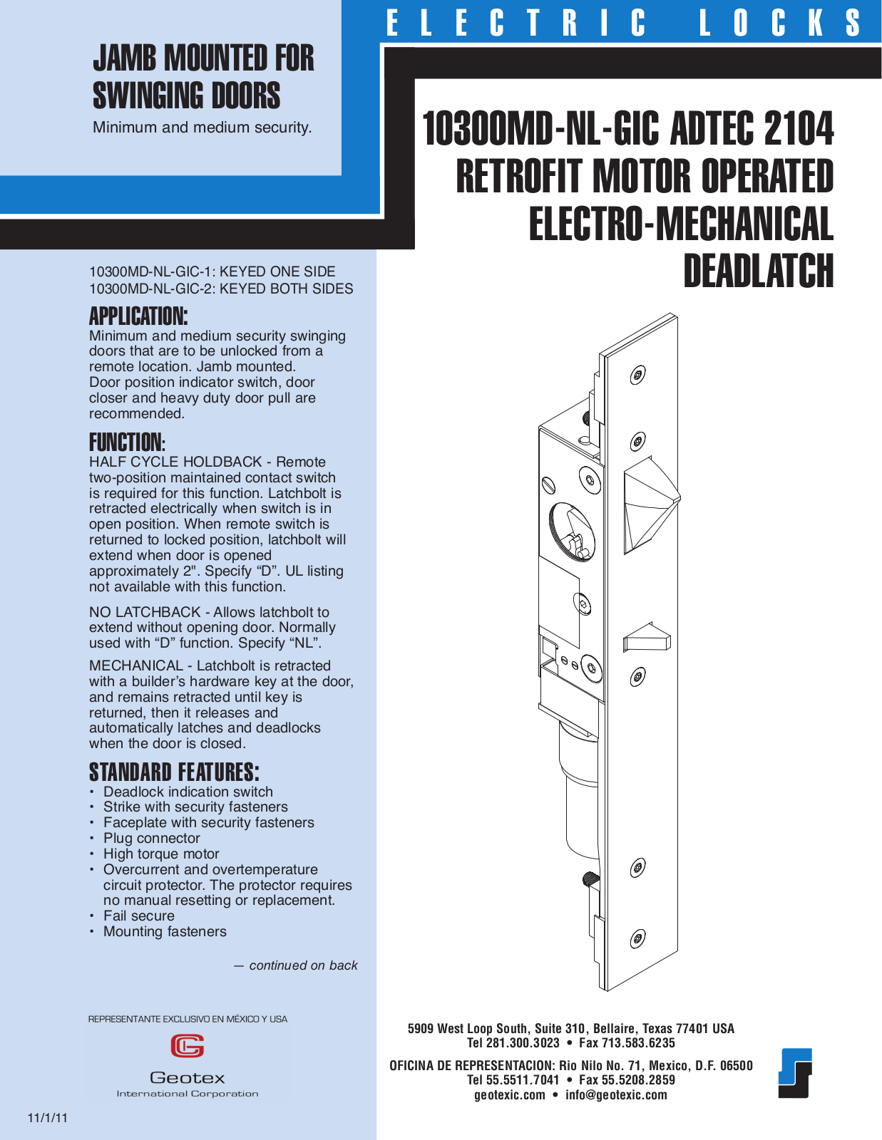 Southern Folger 10300MD-NL-GIC User Manual