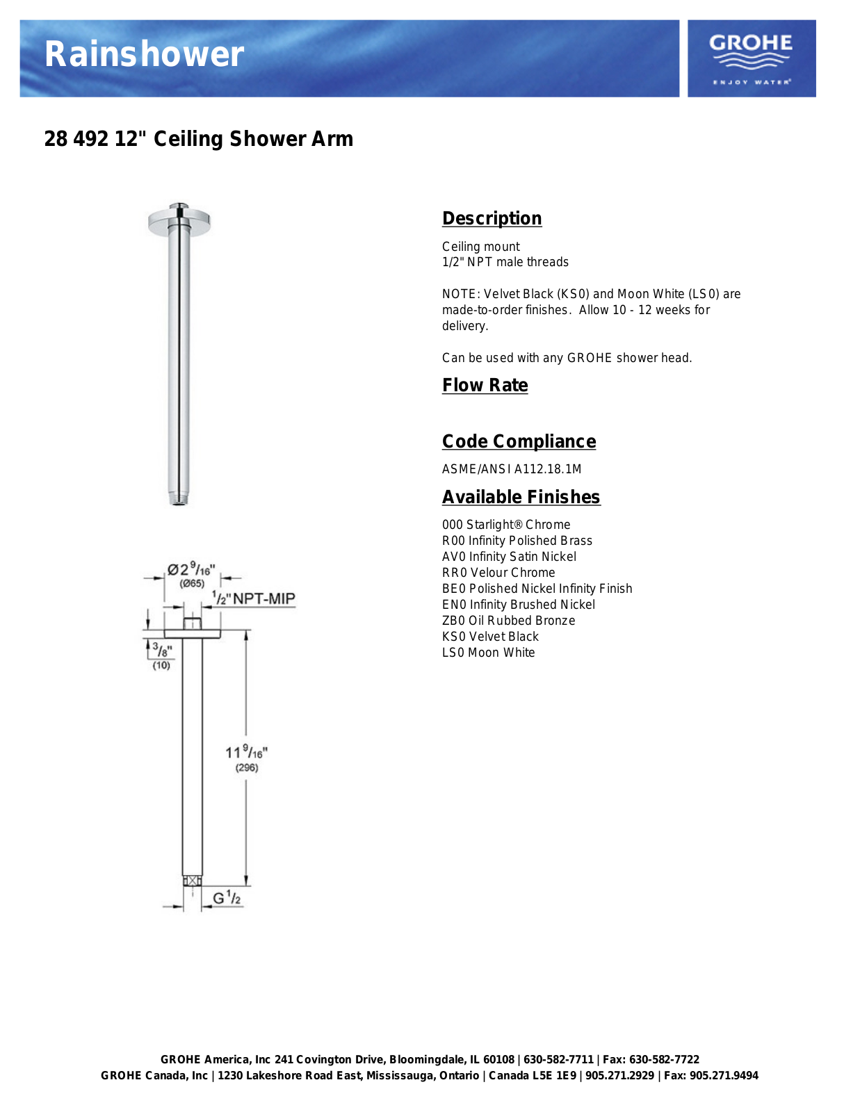 GROHE GRH2140 Specifications - ManualMachine.com