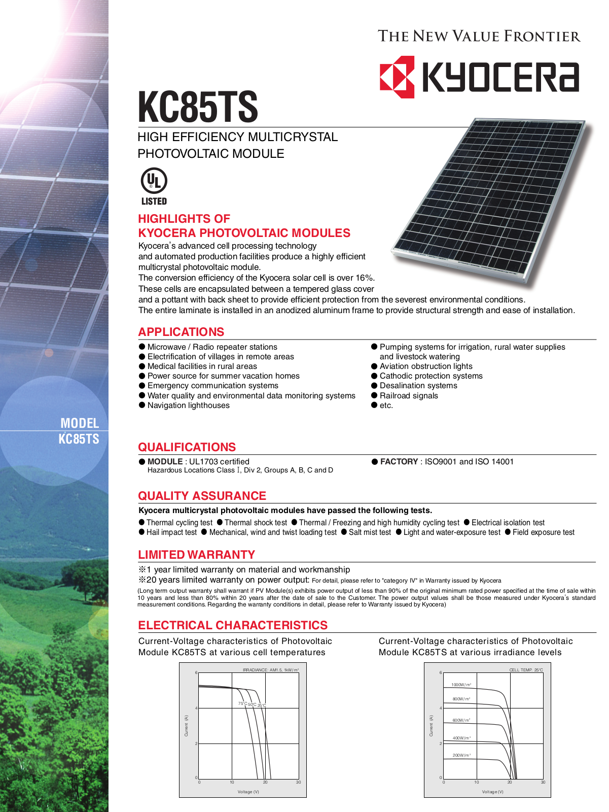 Kyocera KC85TS DATASHEET