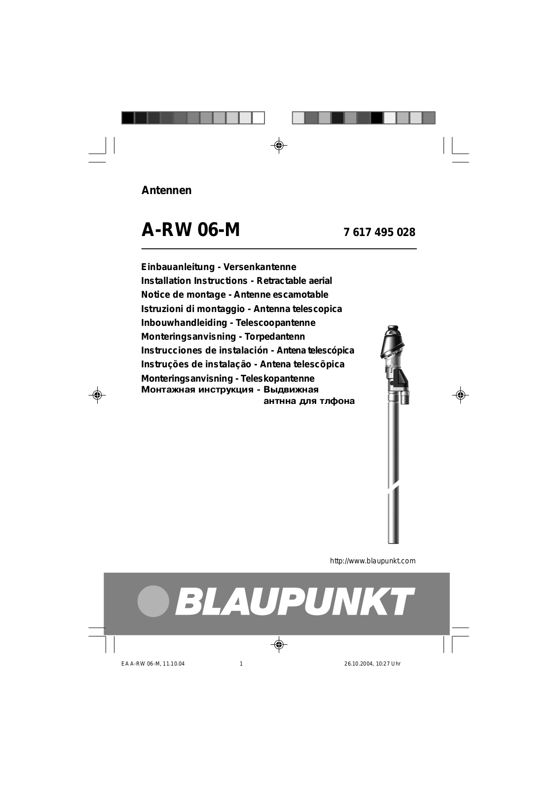 BLAUPUNKT A-RW 06-M User Manual