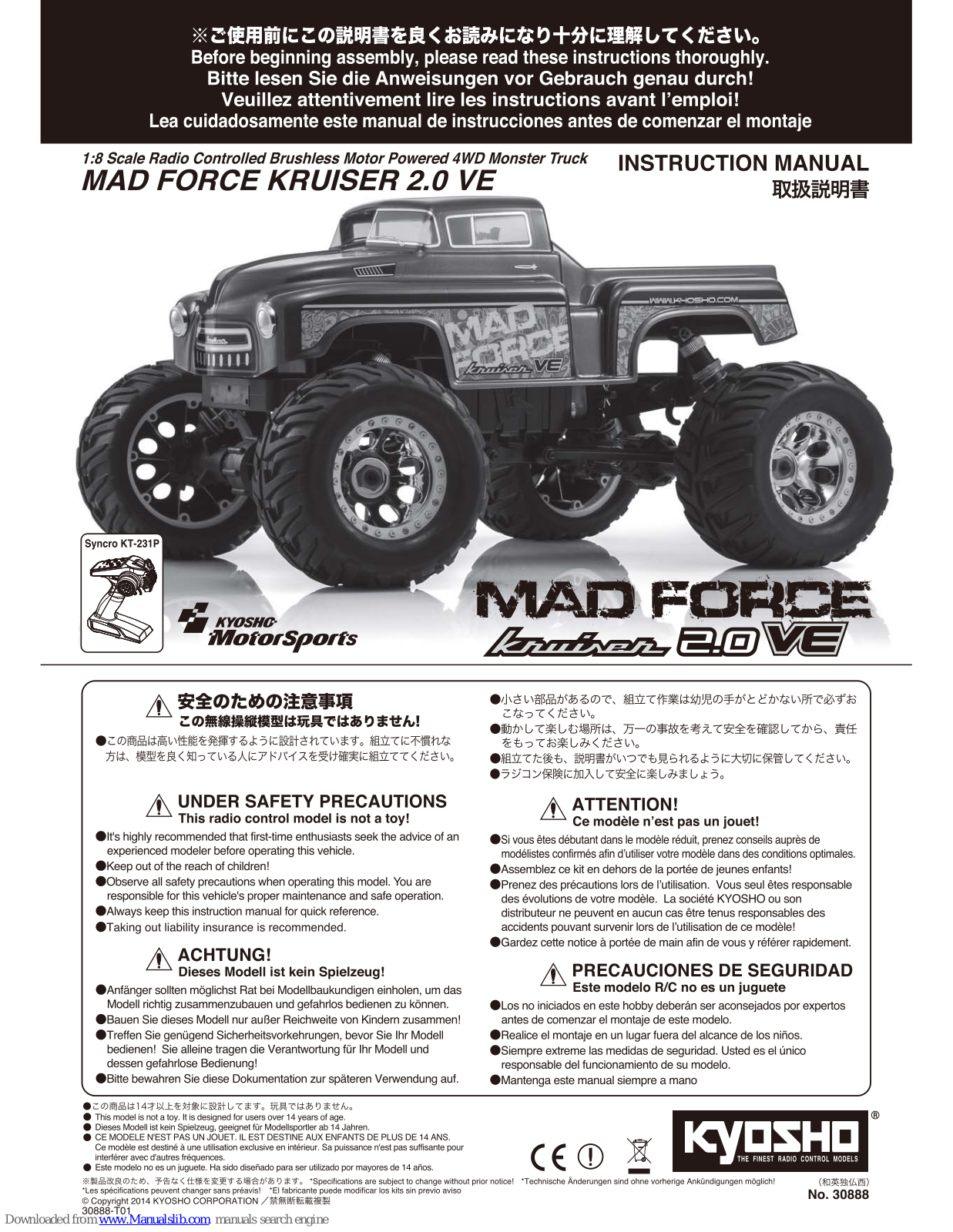 Kyosho MAD FORCE KRUISER 2.0 VE Instruction Manual