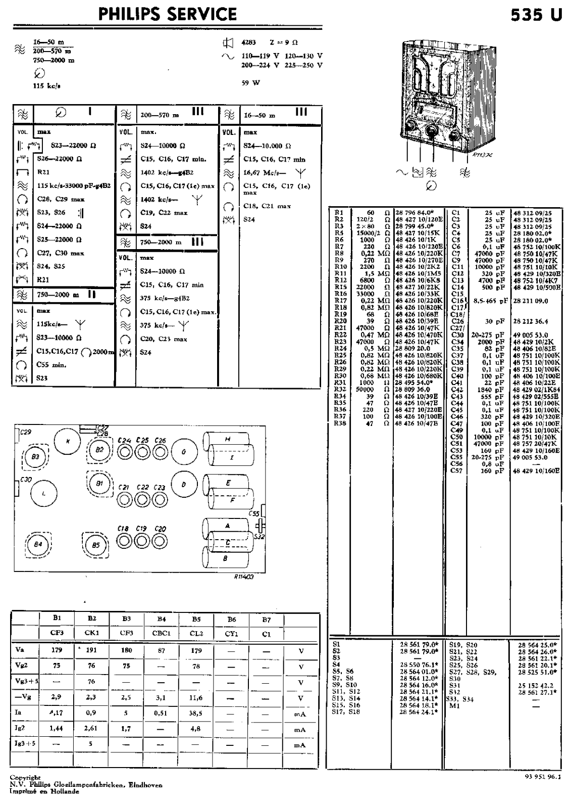 Philips 535-U Service Manual