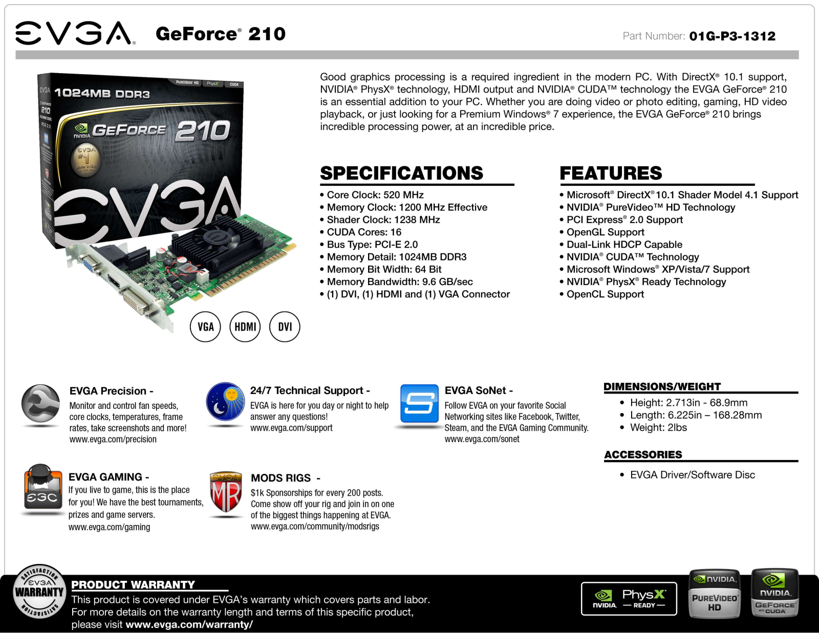 EVGA 210 User Manual