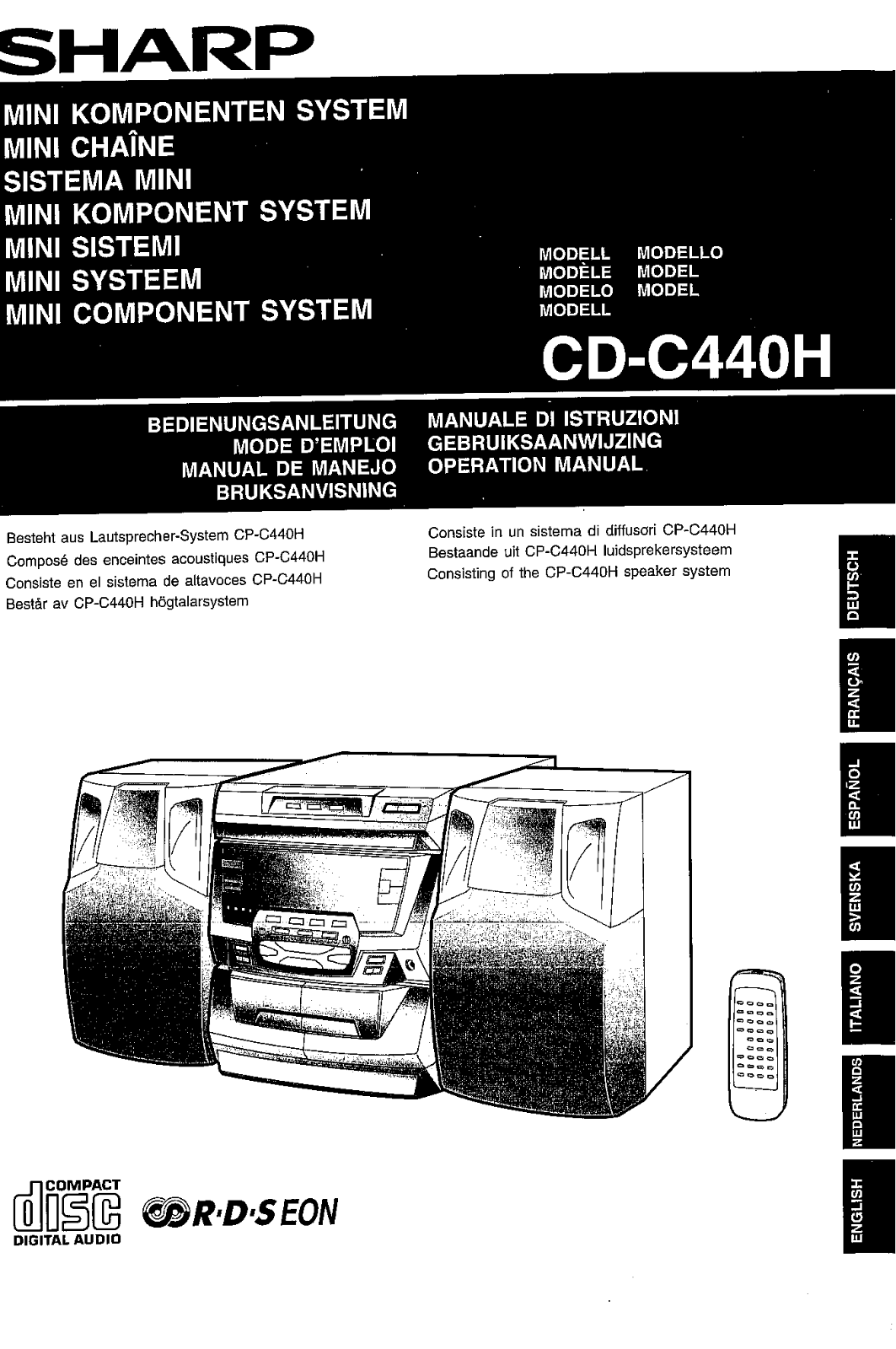 Sharp CD-C440H User Manual