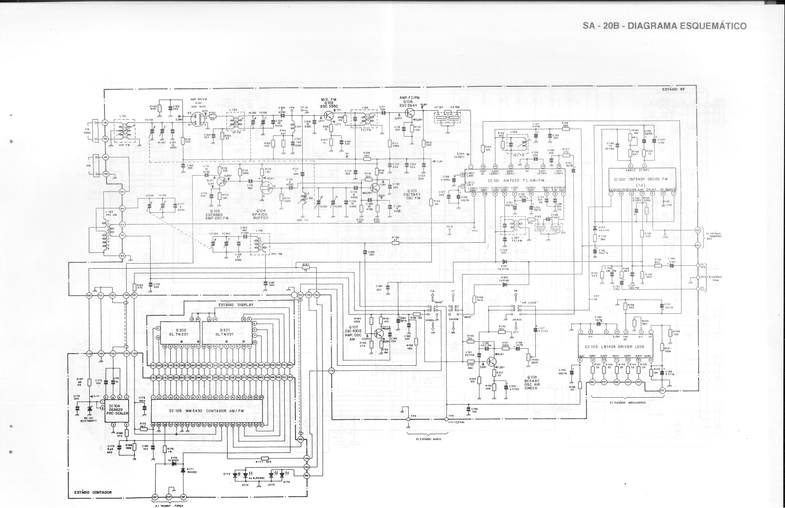 Sharp SA-20B Schematic