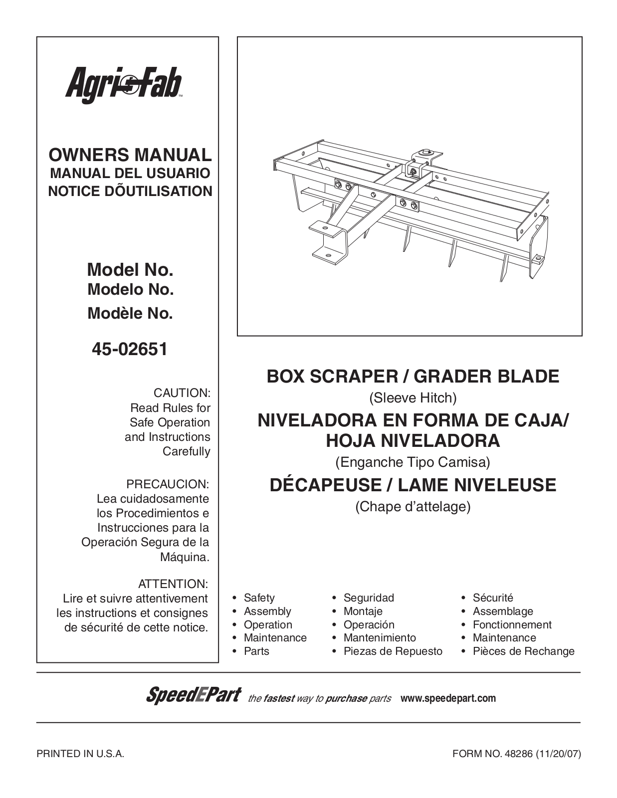 Agri-Fab 45-02651 User Manual