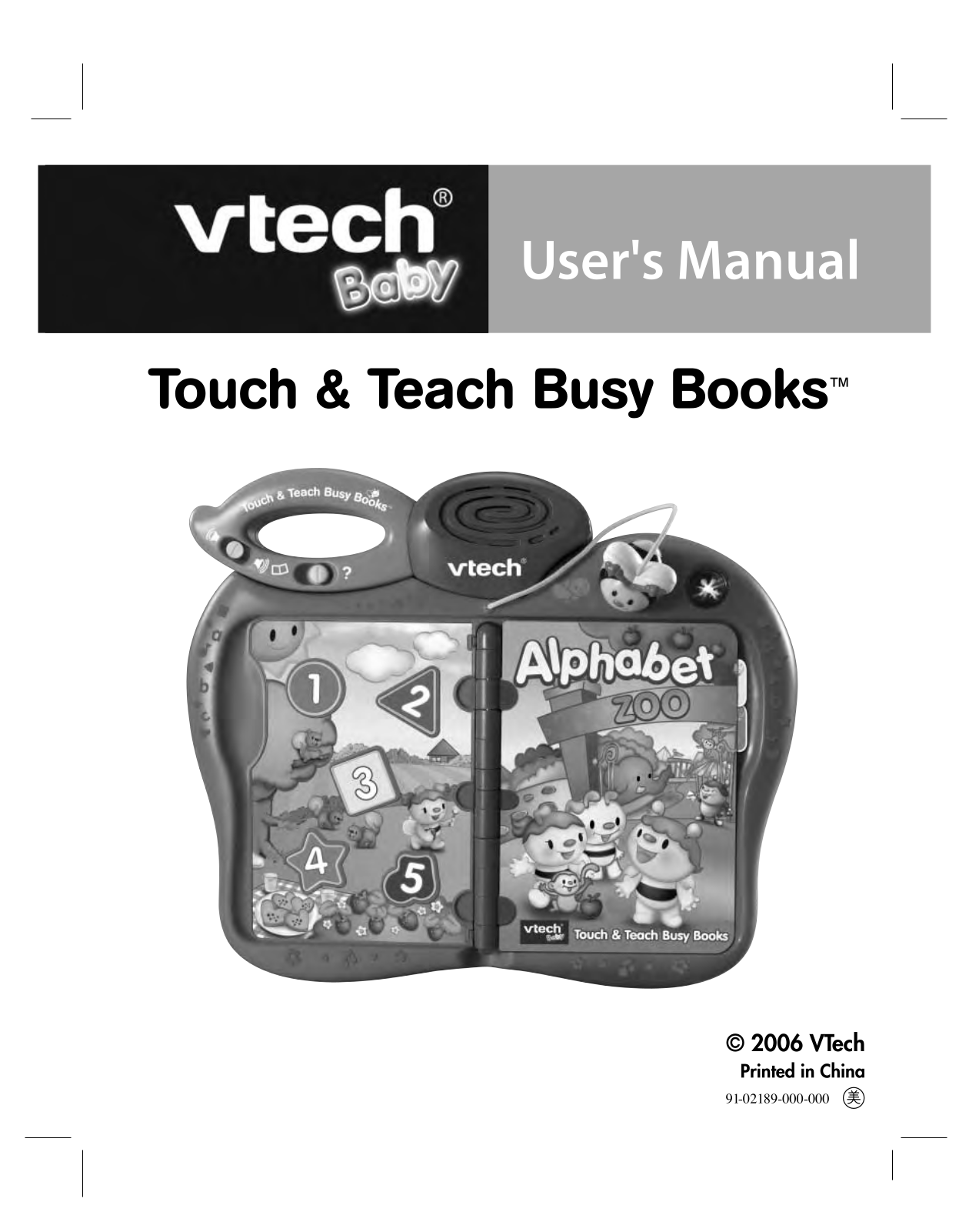 Vtech TEACH & TOUCH BUSY BOOKS User Manual