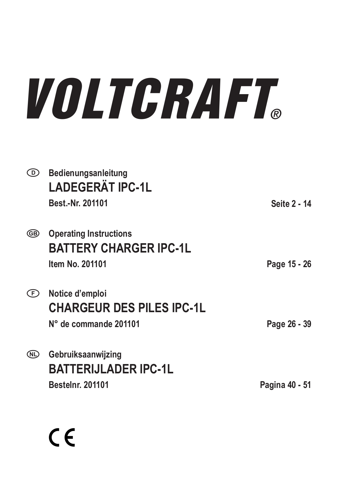 VOLTCRAFT IPC-1L User guide