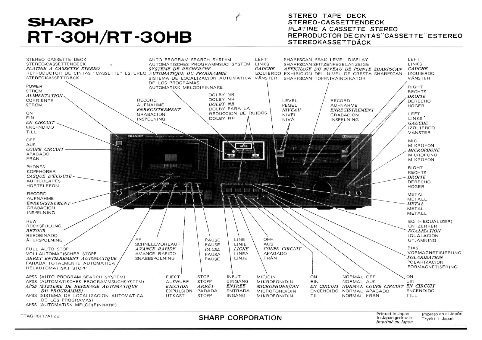 Sharp RT-30 Schematic