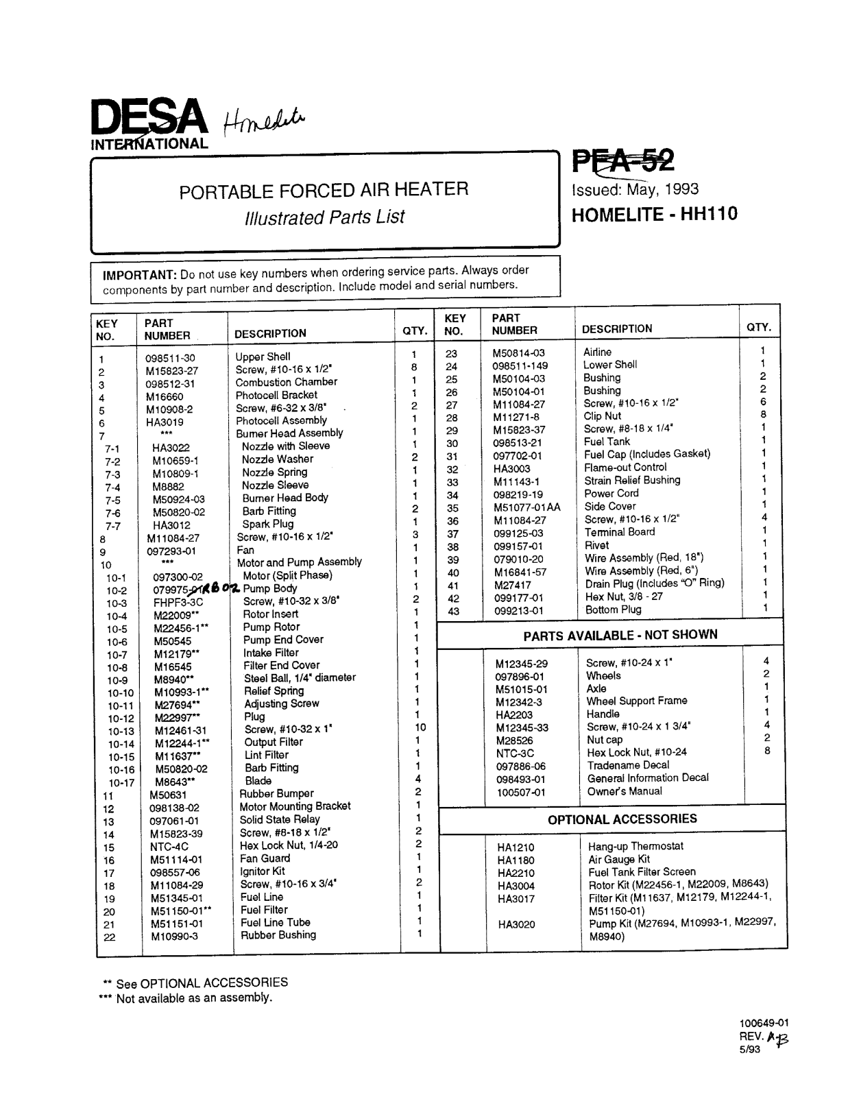 Desa Tech HH110 Owner's Manual