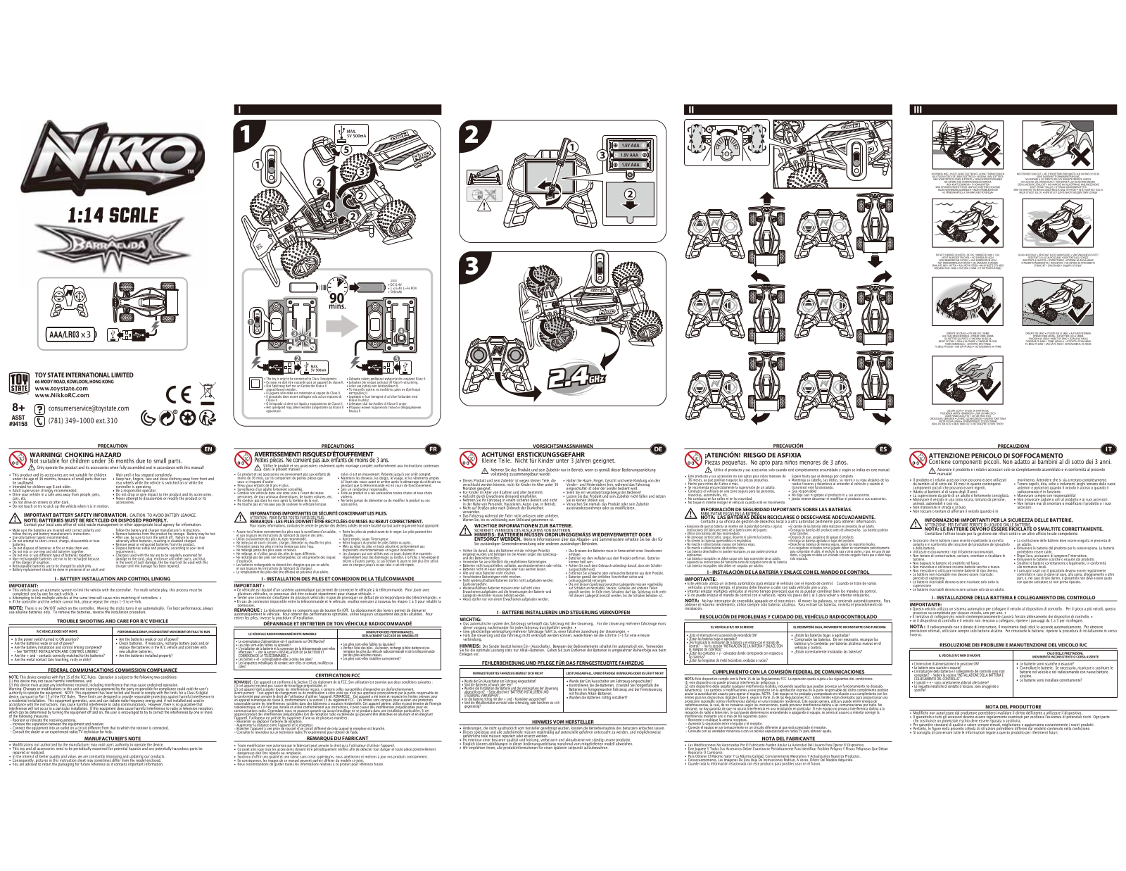 Toy State 94158R24B User Manual