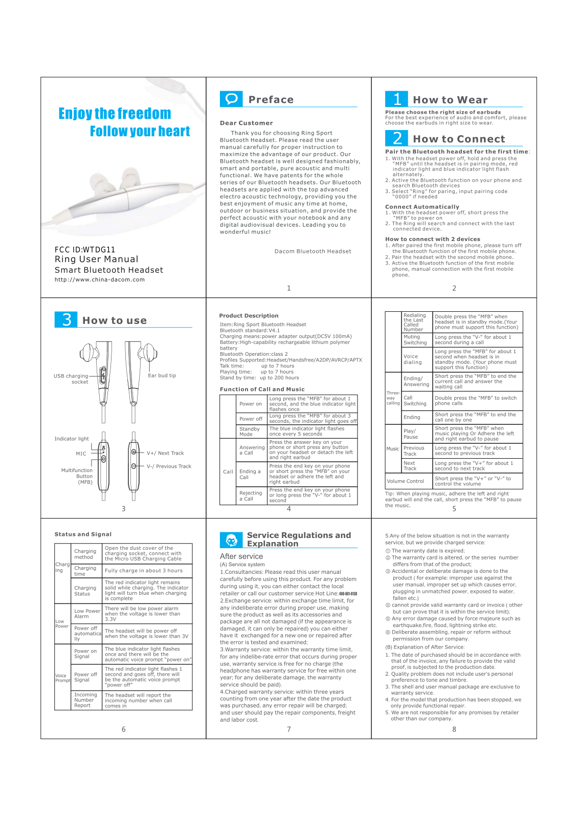 Sande Dacom Electronics G11 Users Manual