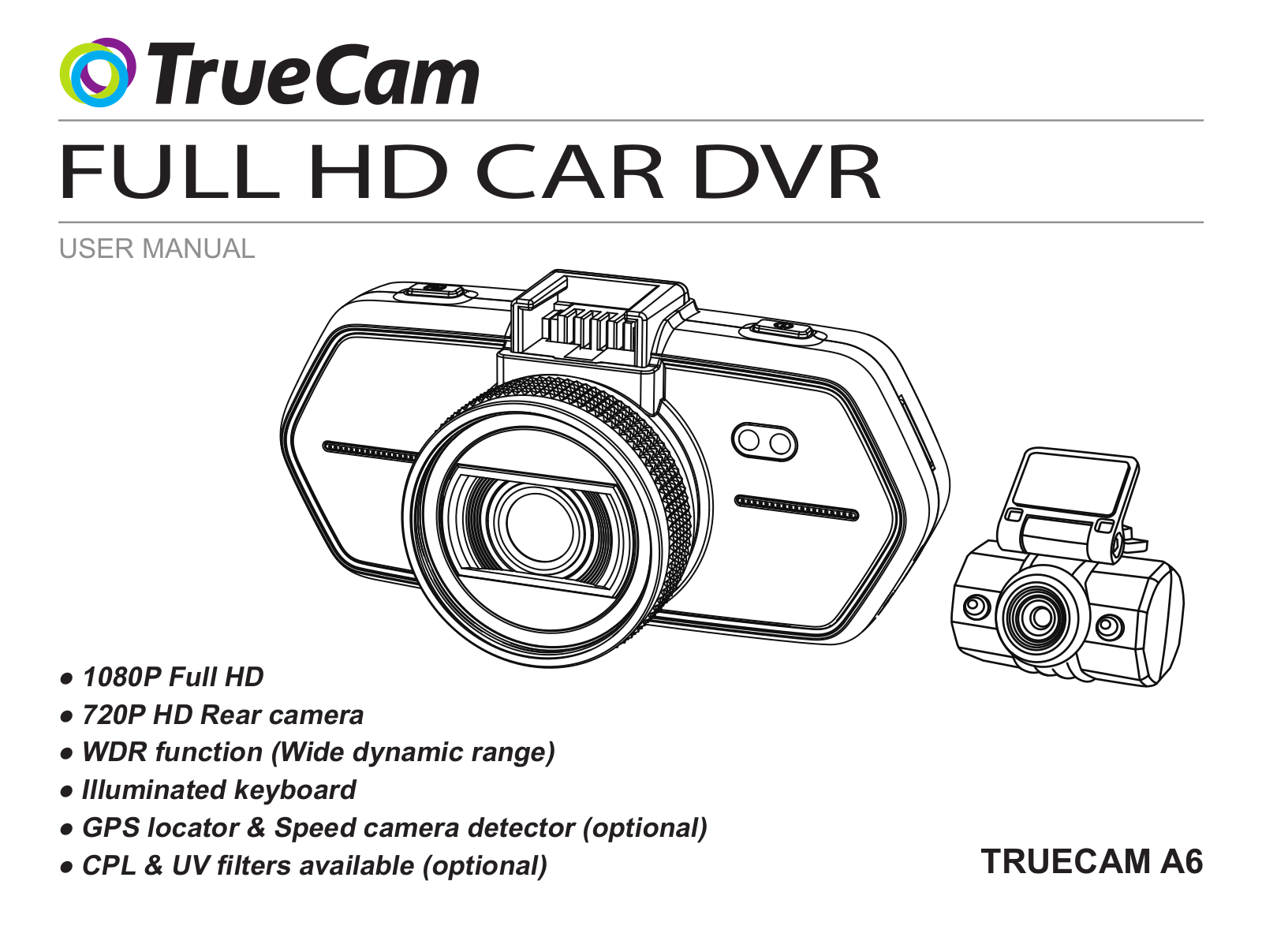 TrueCam A6 Operating Instructions