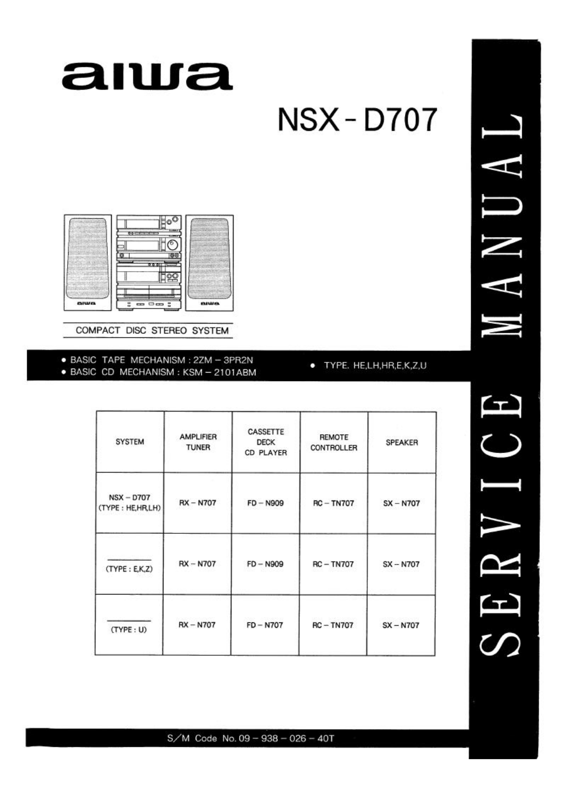 Aiwa fd n909 Service Manual