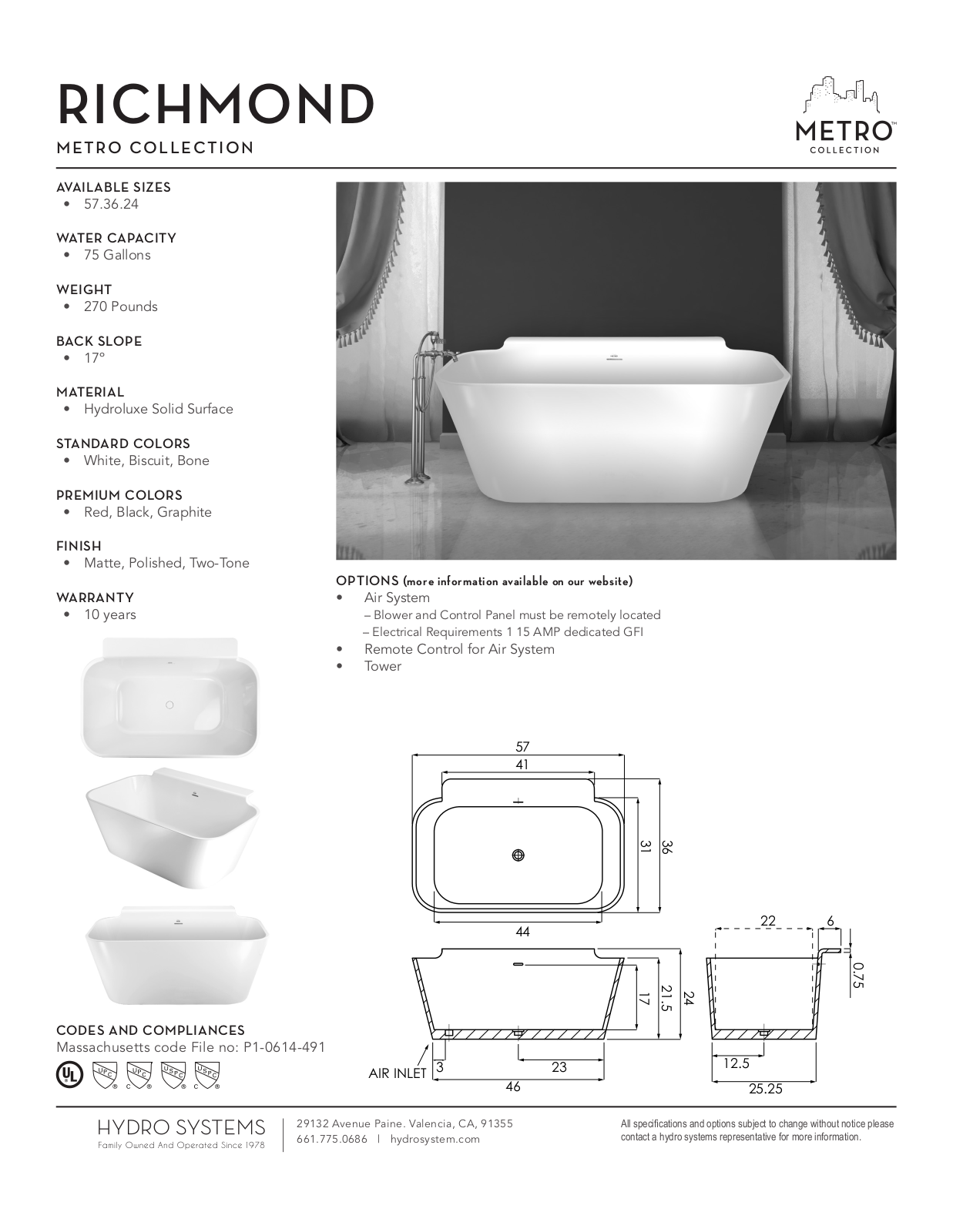 Hydro Systems HYDR2362 Specifications - ManualMachine.com