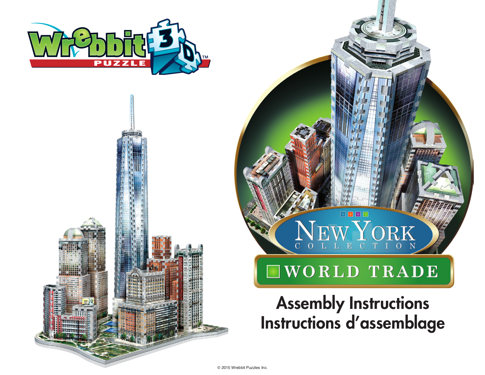 Wrebbit Puzzles New York WORLD TRADE Assembly Instructions