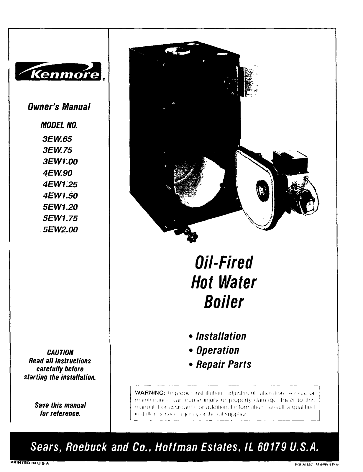 Kenmore 5EWL.20, 3E W.65, 4EW.90 User Manual - ManualMachine.com