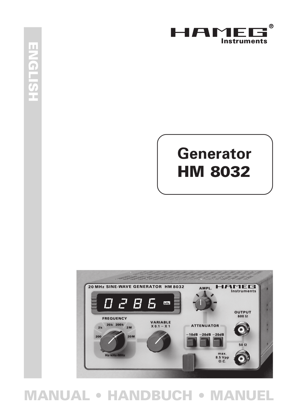 HAMEG HM8032 User Manual