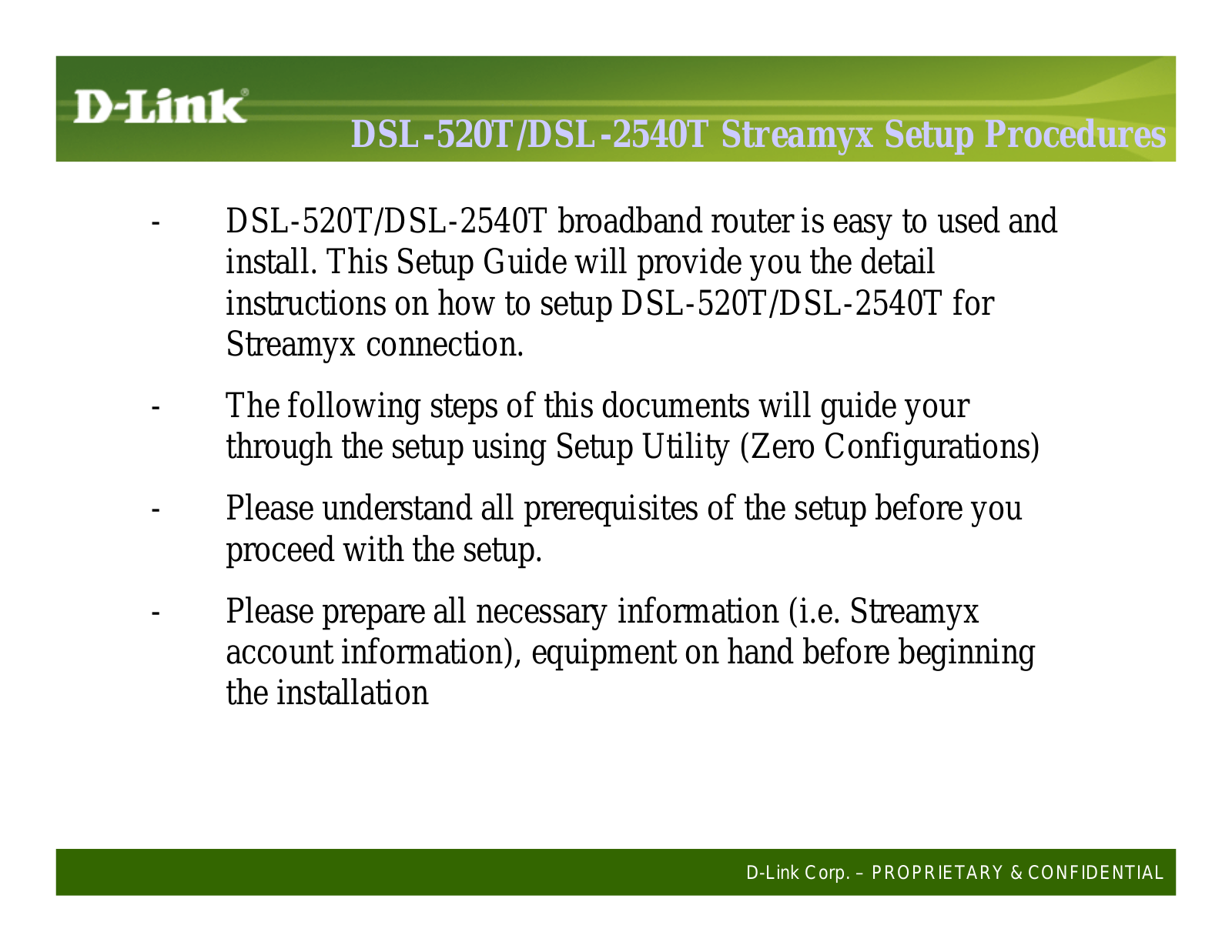 D-Link DSL-2540T, DSL-520T User Manual