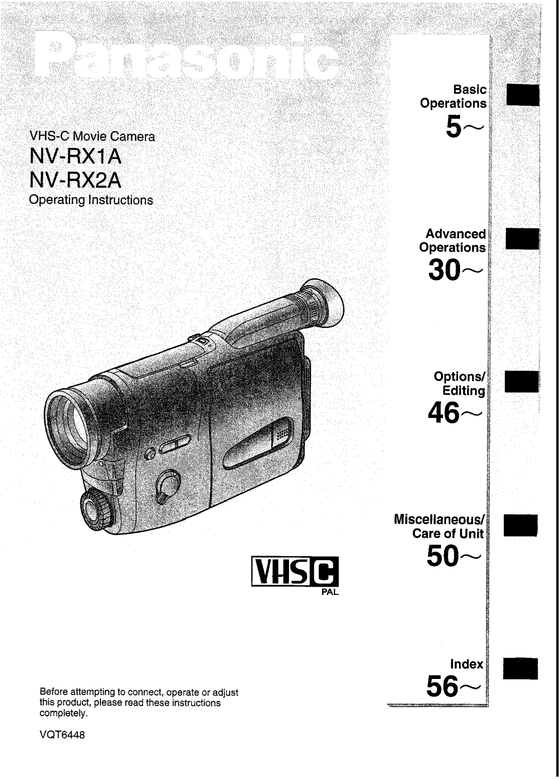 Panasonic NV-RX1A, NV-RX2A User Manual